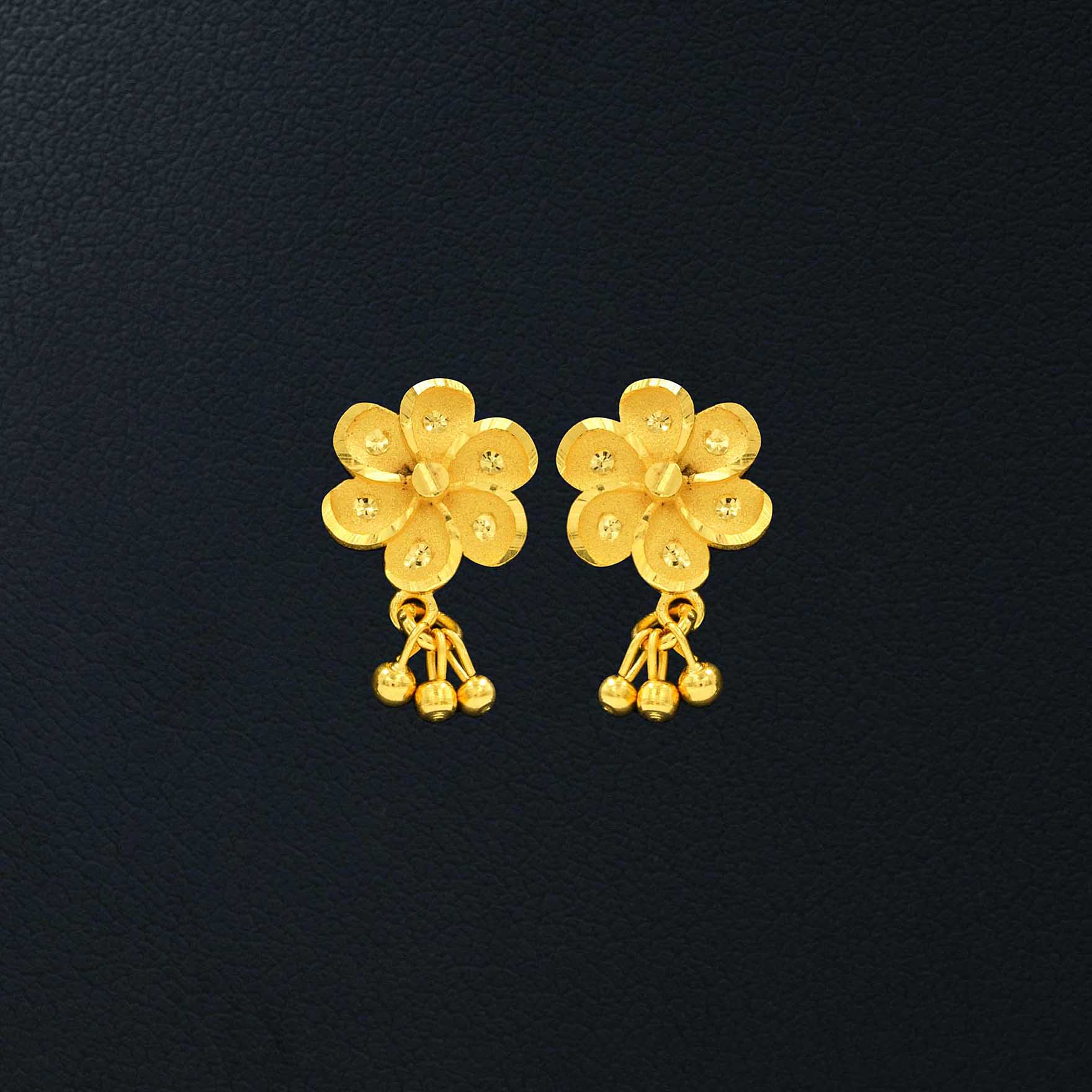24kt Gold Plated Hanging Earrings | Parakkat Jewels