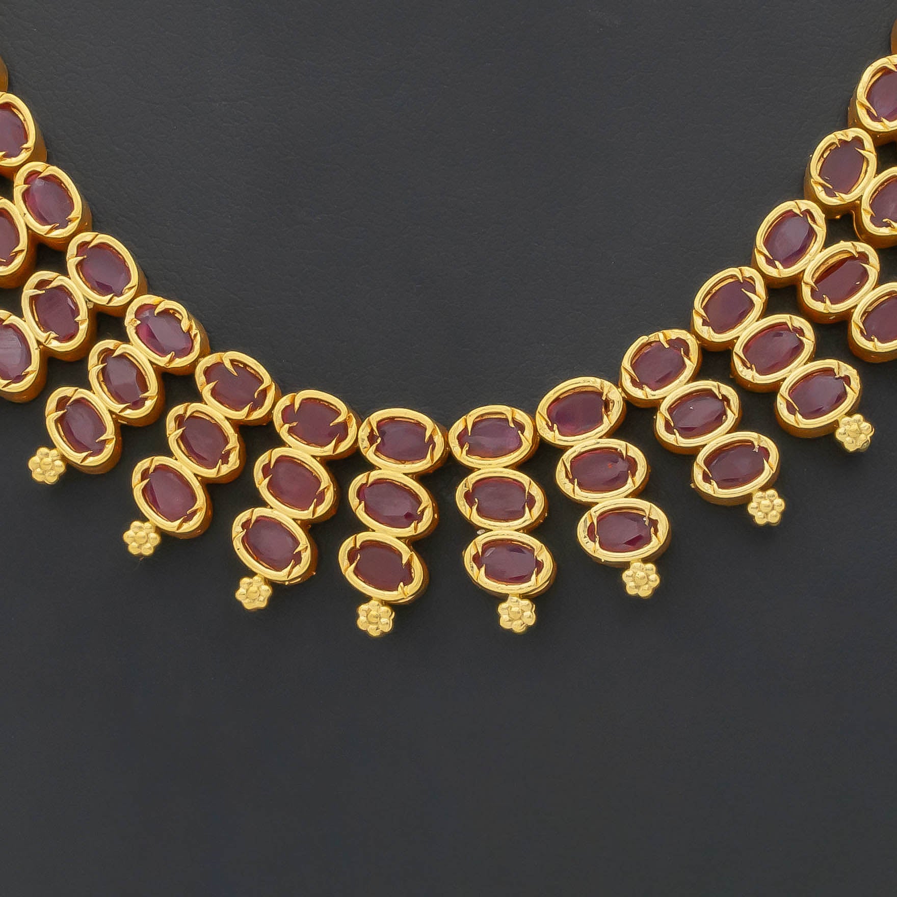 SRESHTA COLLECTION GERU NECKLACE WITH EARRING PSGRNSSR51R-037, PSGRHSTSR12R-081
