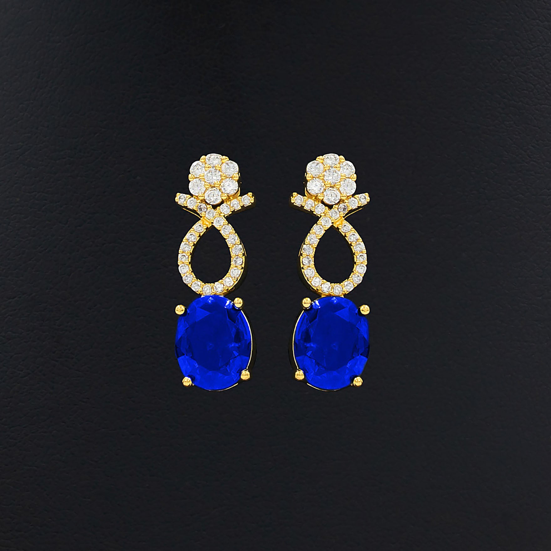 Premium Stone Necklace with Stud PMSNS7WBL-008, PMSHSTWBL-081