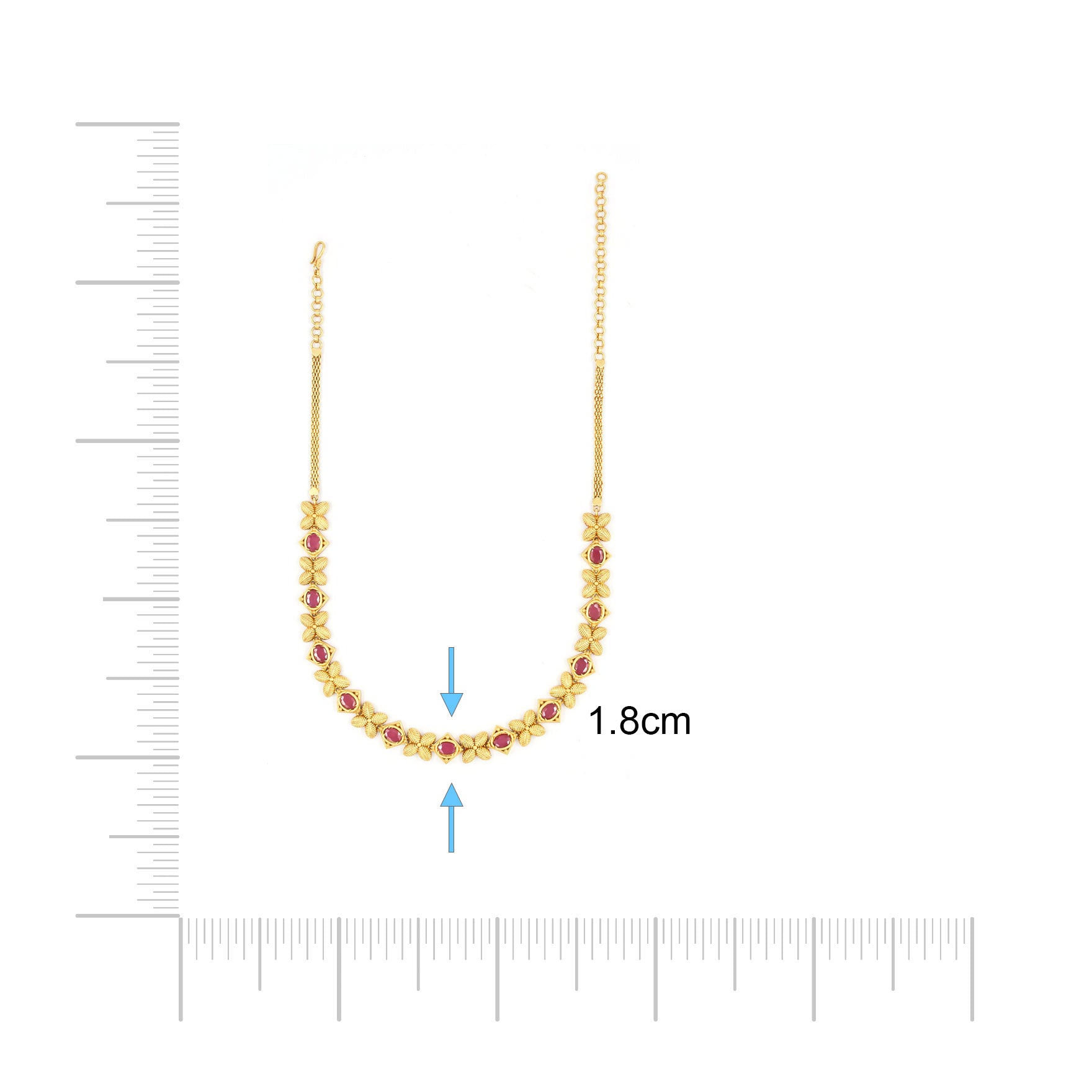 SRESHTA COLLECTION GERU NECKLACE WITH EARRING PSGRNSS104R-036, PSGRHSTSR35R-061