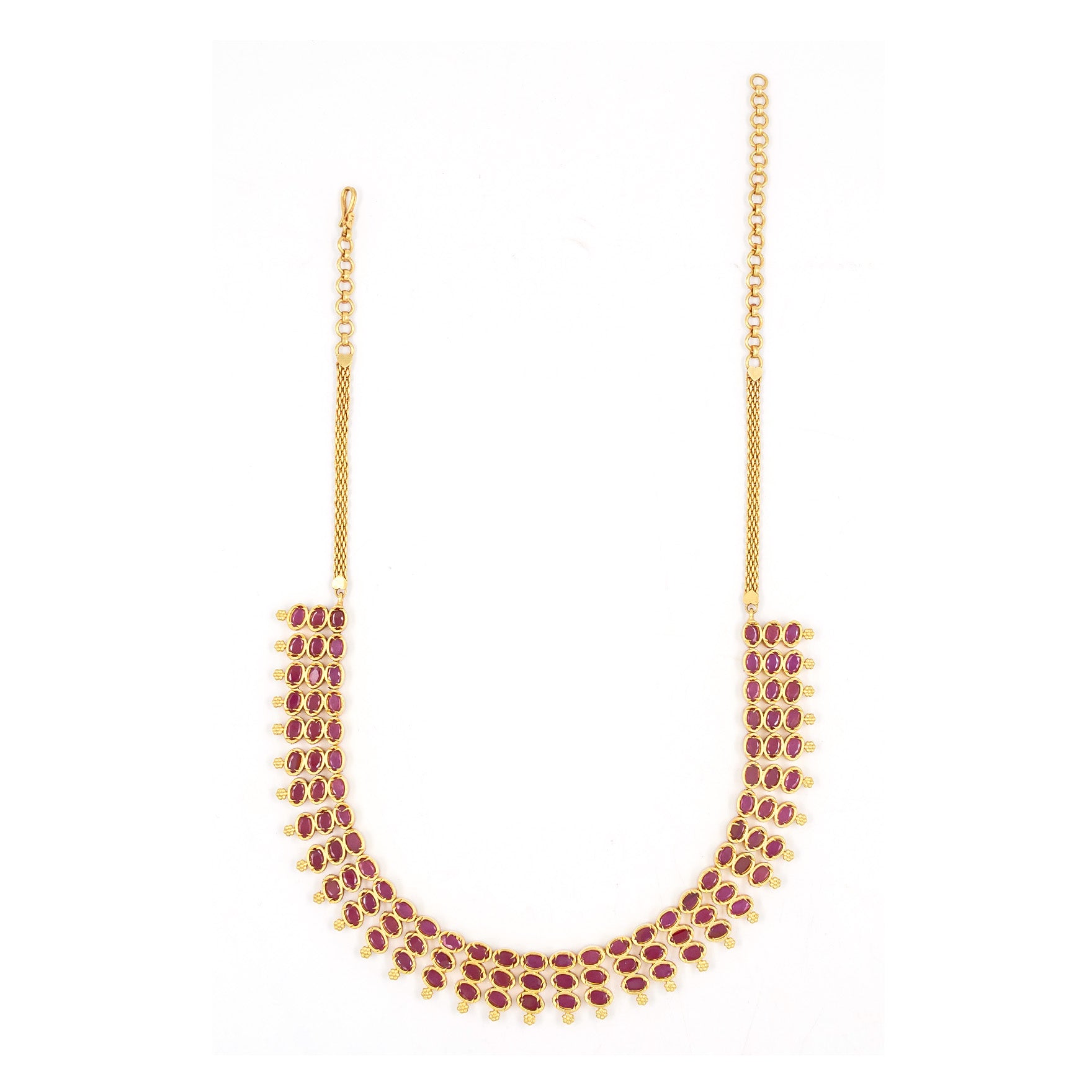 SRESHTA COLLECTION GERU NECKLACE WITH EARRING PSGRNSSR51R-037, PSGRHSTSR12R-081