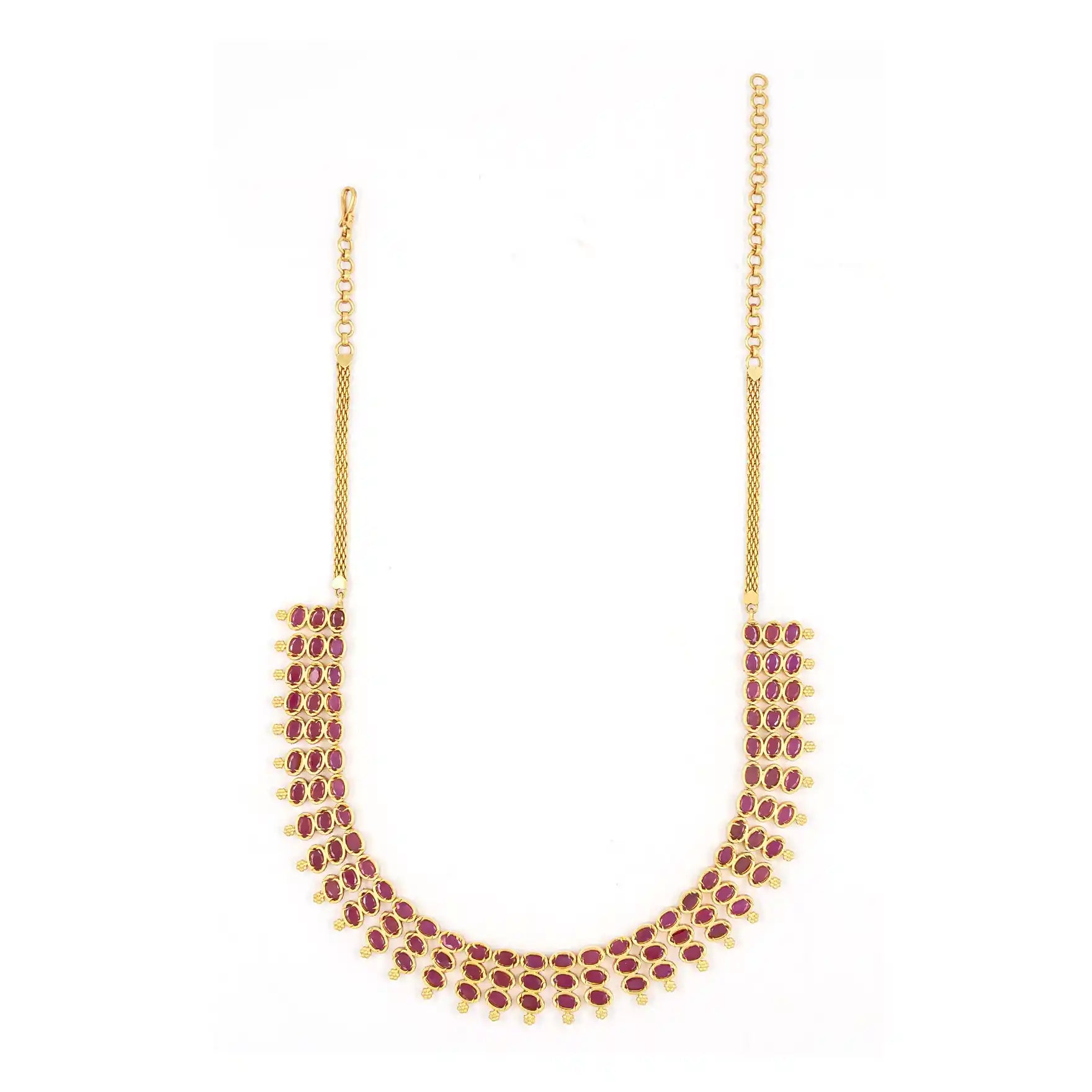 SRESHTA COLLECTION GERU NECKLACE WITH EARRING PSGRNSSR51R-037, PSGRHSTSR12R-081