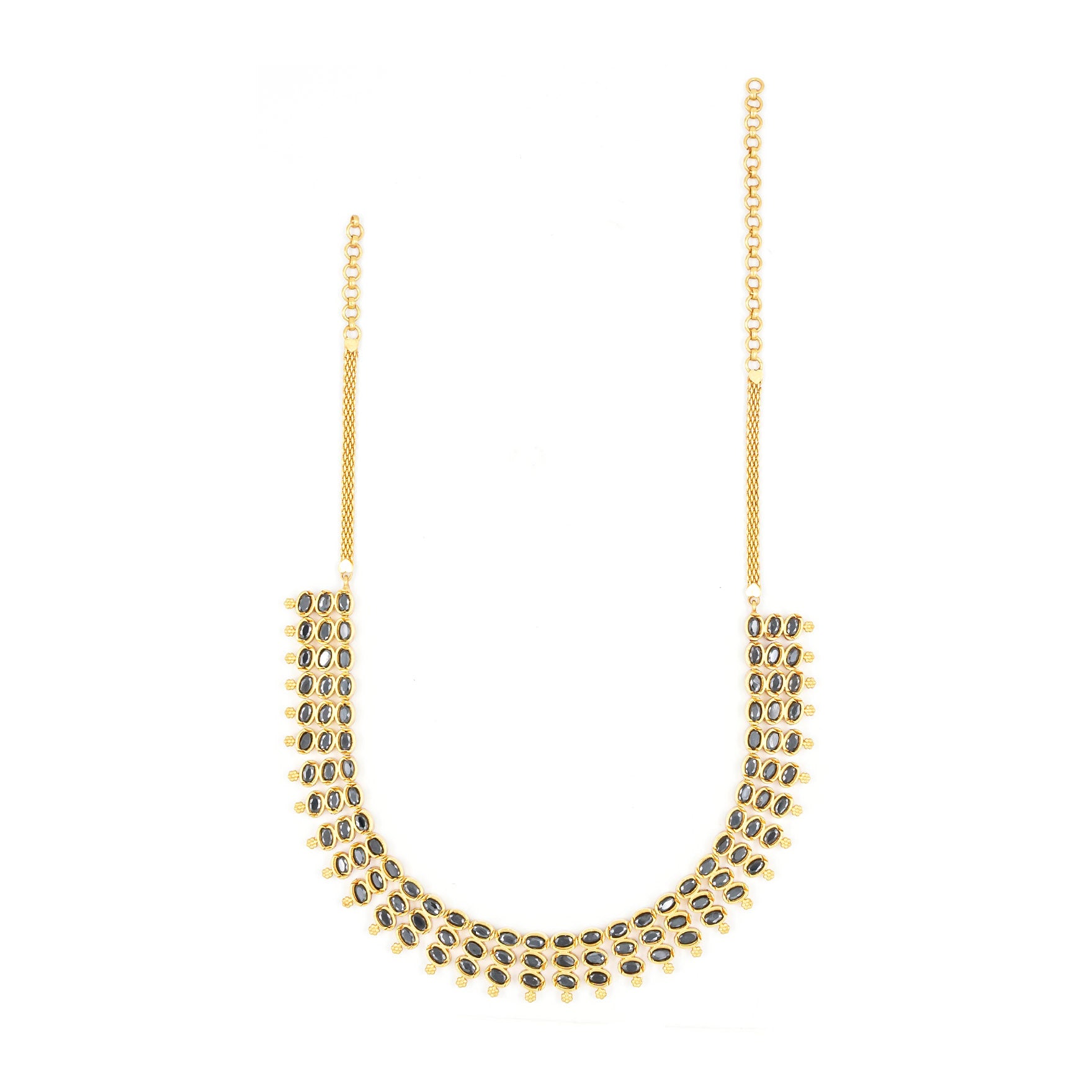 SRESHTA COLLECTION GERU NECKLACE WITH EARRING PSGRNSSR51B-037, PSGRHSTSR12b-081