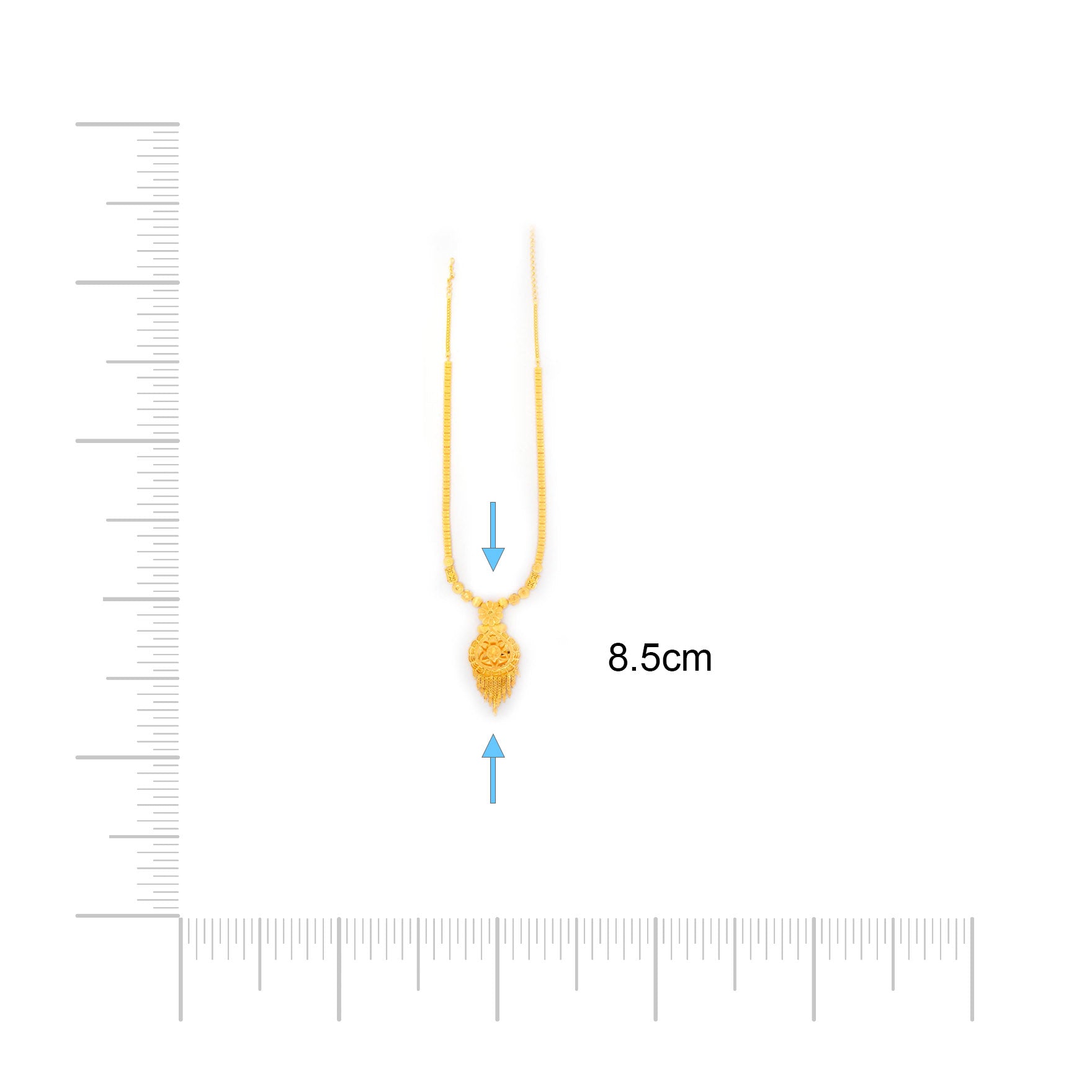 GOLDEN LONG NECKLACE WITH STUD PGNL29-067, PGHST53-061