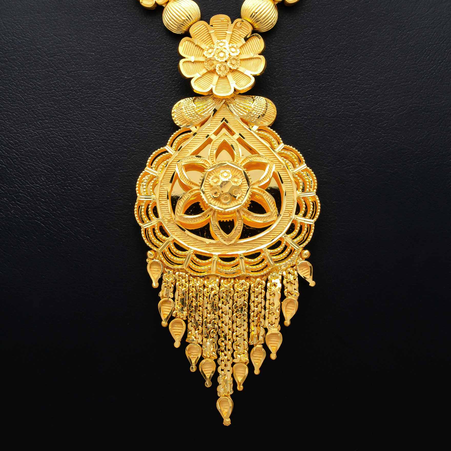 GOLDEN LONG NECKLACE WITH STUD PGNL29-067, PGHST53-061