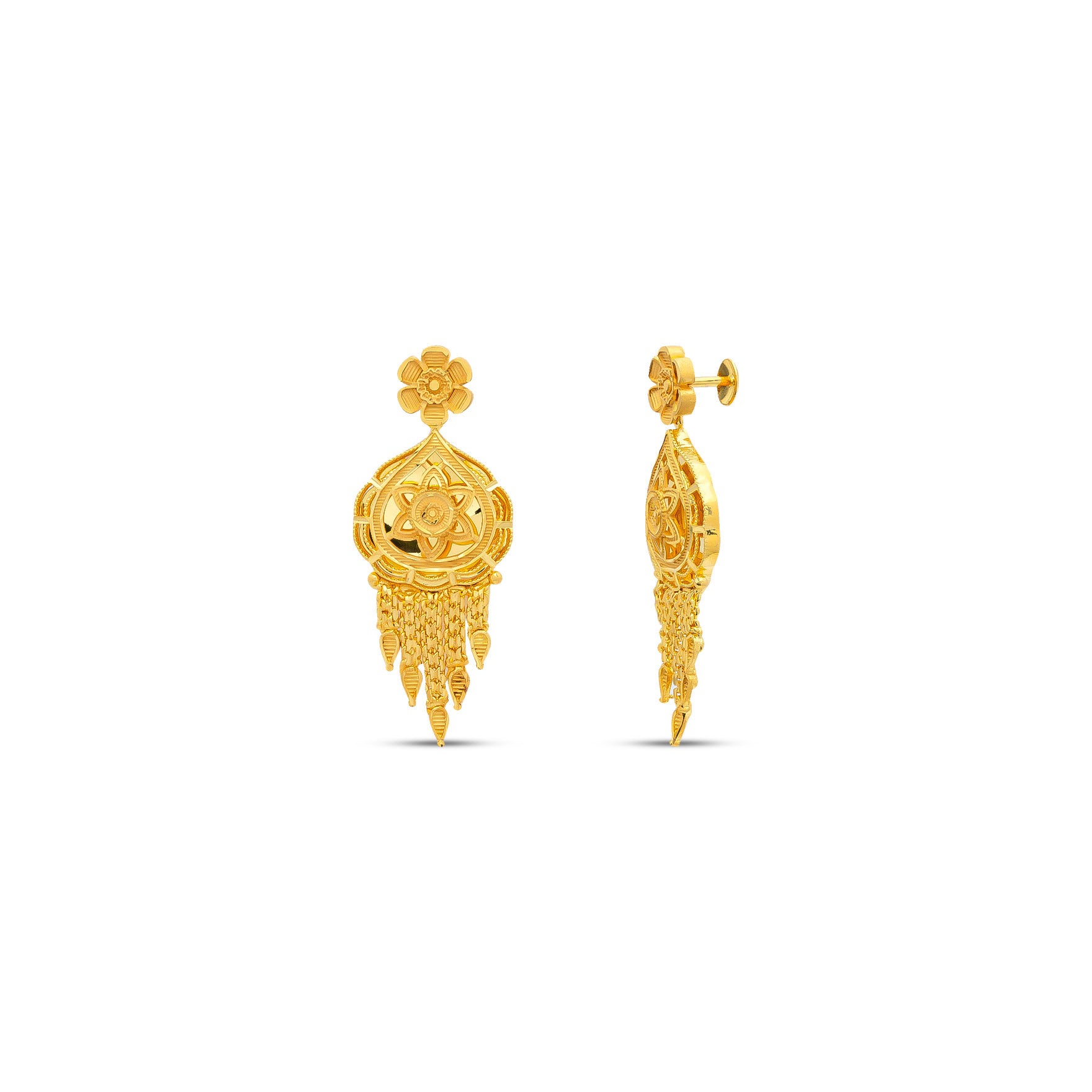 GOLDEN LONG NECKLACE WITH STUD PGNL29-067, PGHST53-061