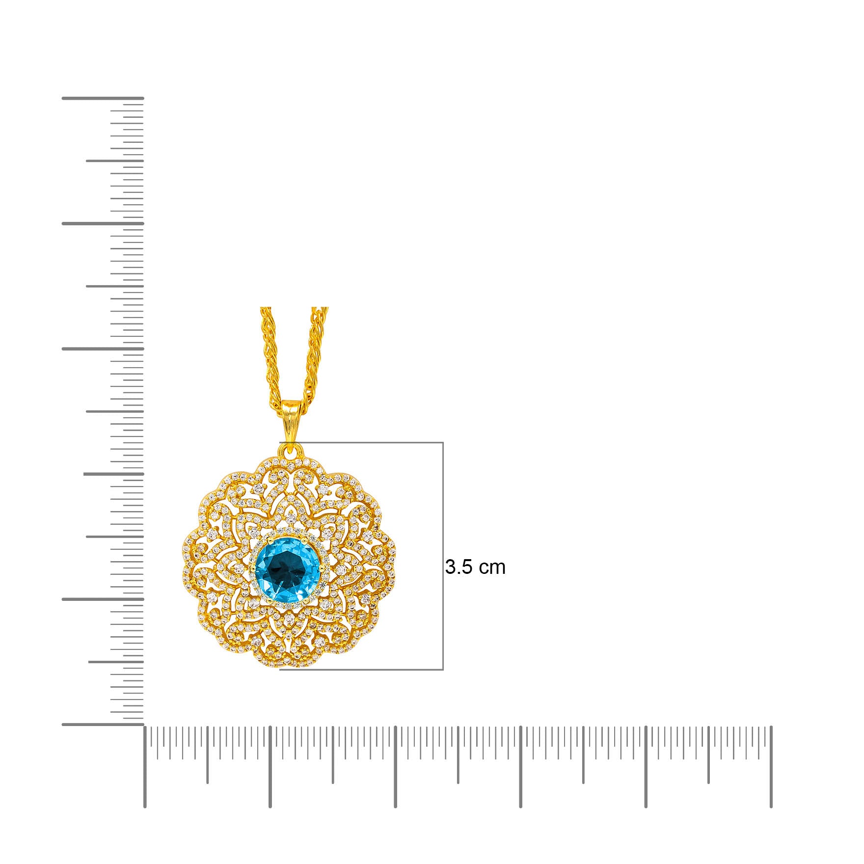 PREMIUM GOLD PENDANT AND PREMIUM STUD PMSLT2WSBL-003, PMSST3WSBL-052