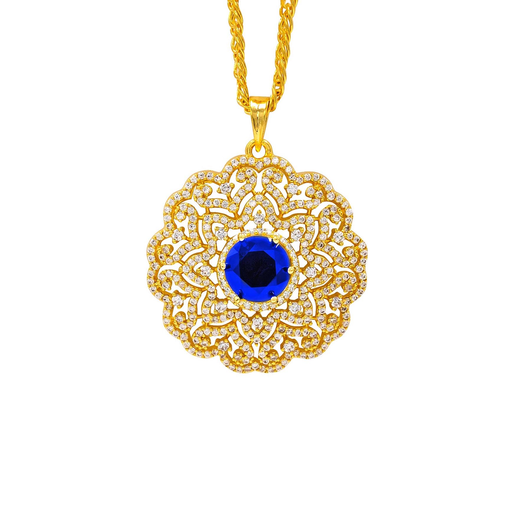 PREMIUM GOLD PENDANT AND PREMIUM STUD PMSLT2WBL-003, PMSST3WBL-052