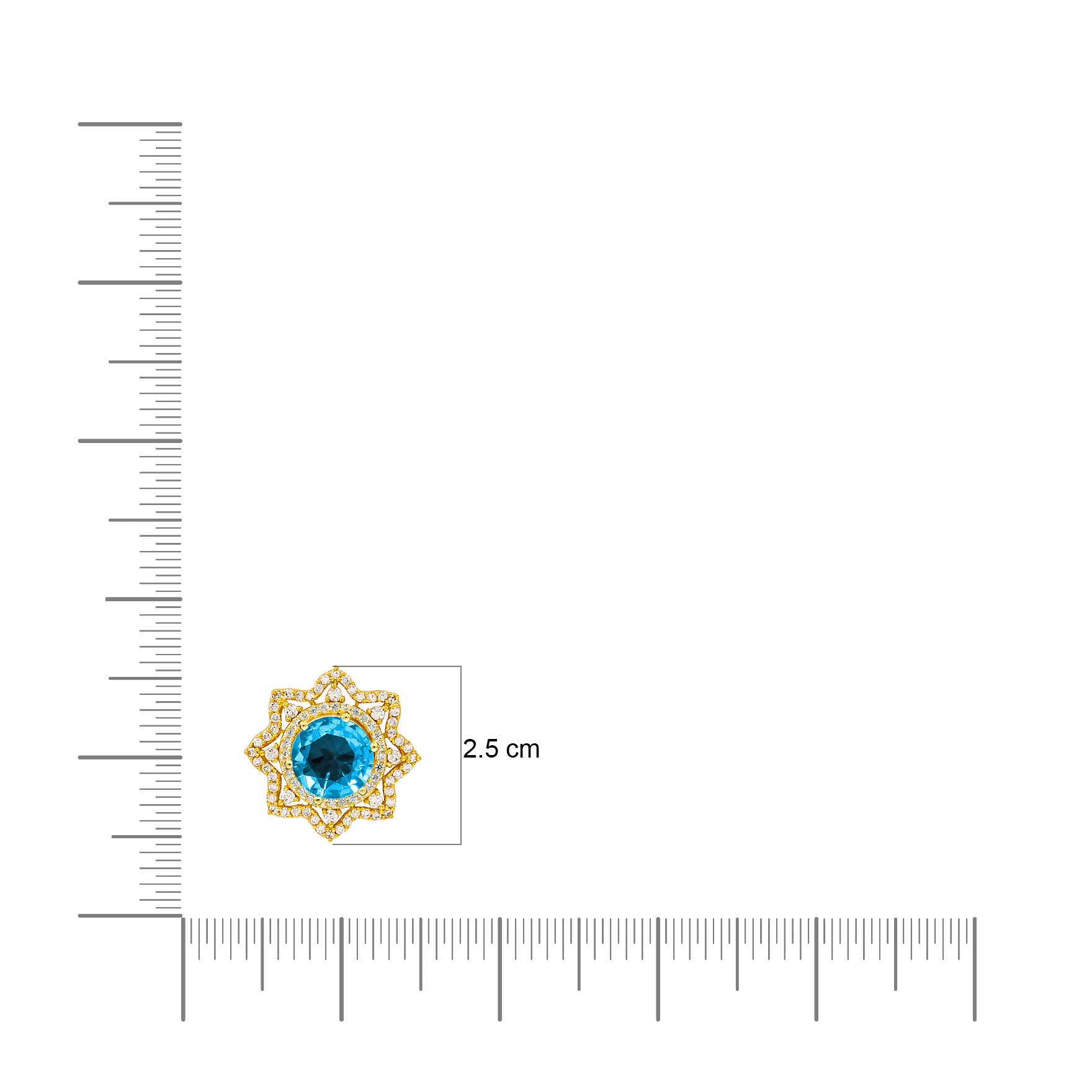 PREMIUM GOLD PENDANT AND PREMIUM STUD PMSLT2WSBL-003, PMSST3WSBL-052