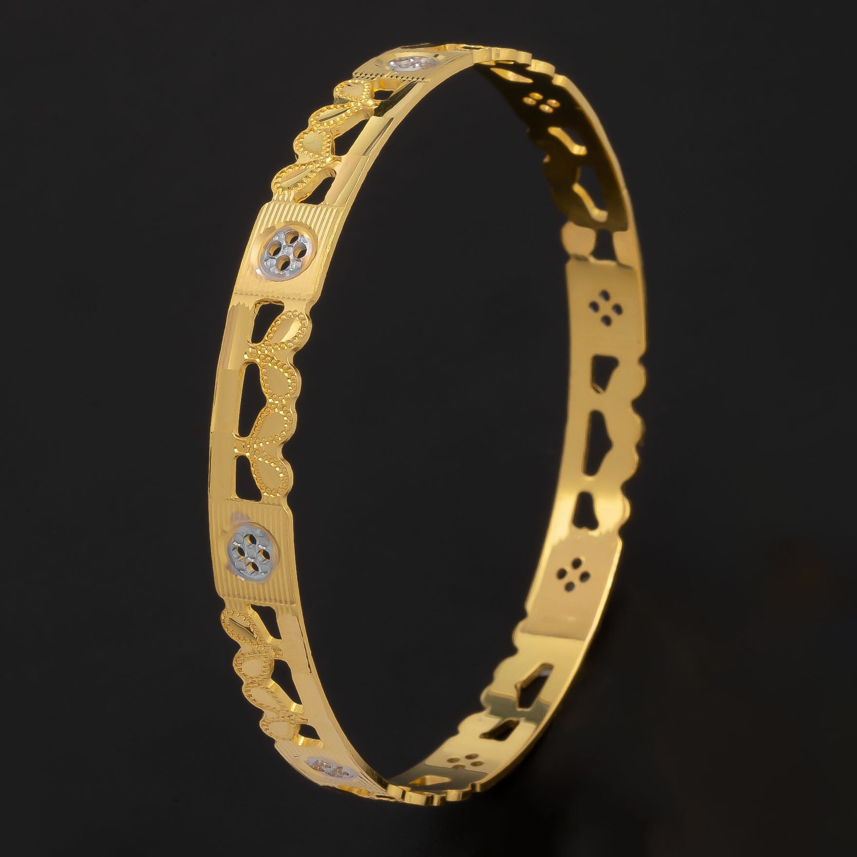 RHODIUM BANGLE PRGB252-091