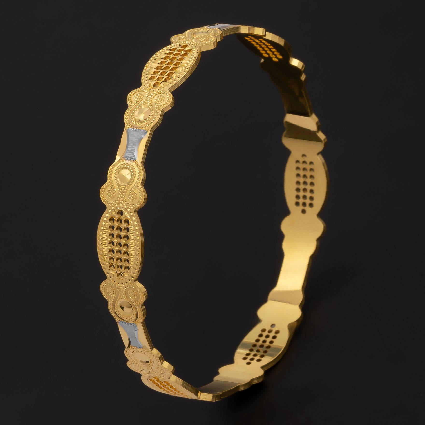 RHODIUM BANGLE PRGB256-091