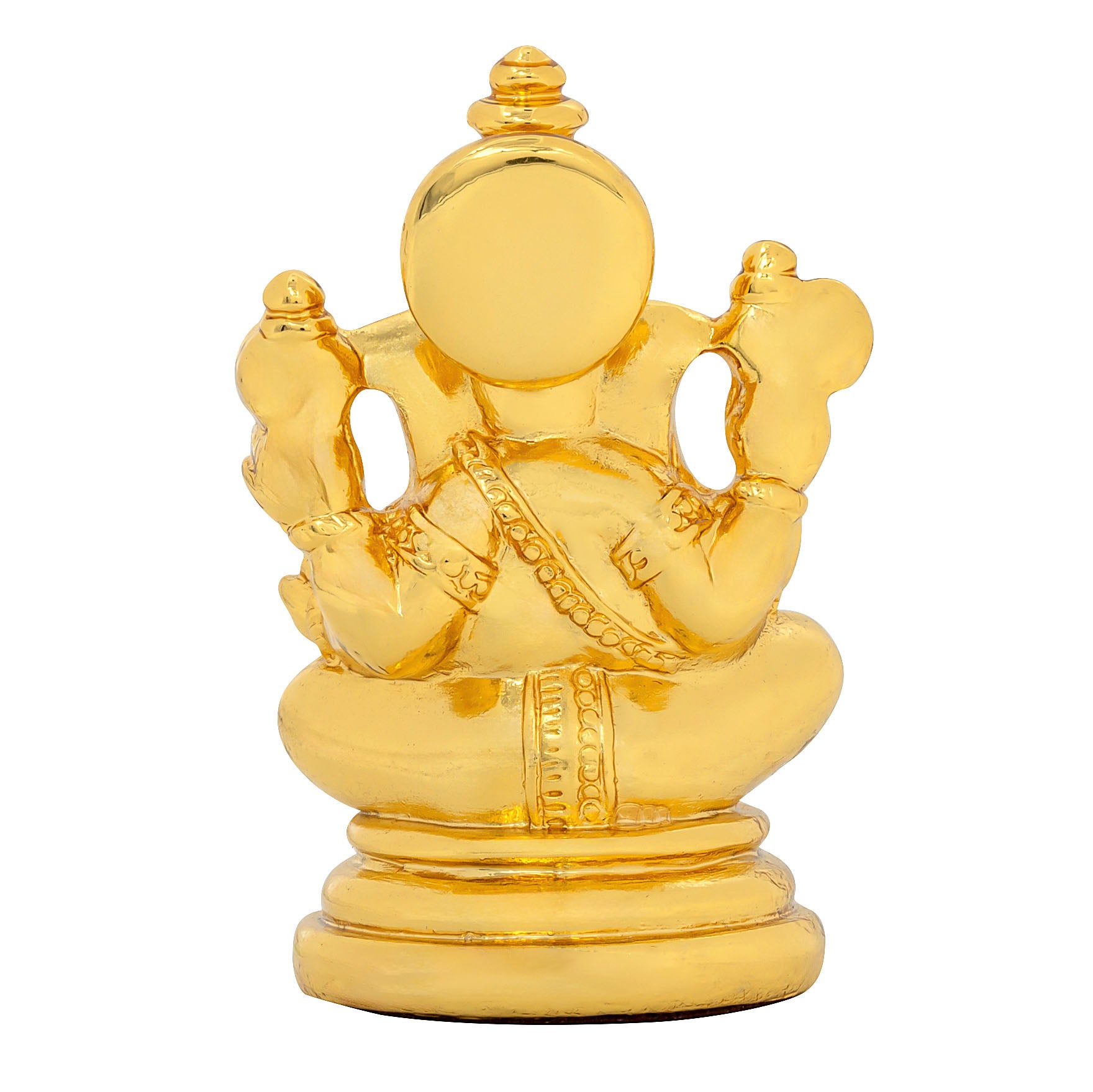 Lord Ganesha Idol – Gold Layered Figurine – Ganapati Murti (Hindu Spiritual Statue) – Pooja & Home Décor | PIDRGG57-011