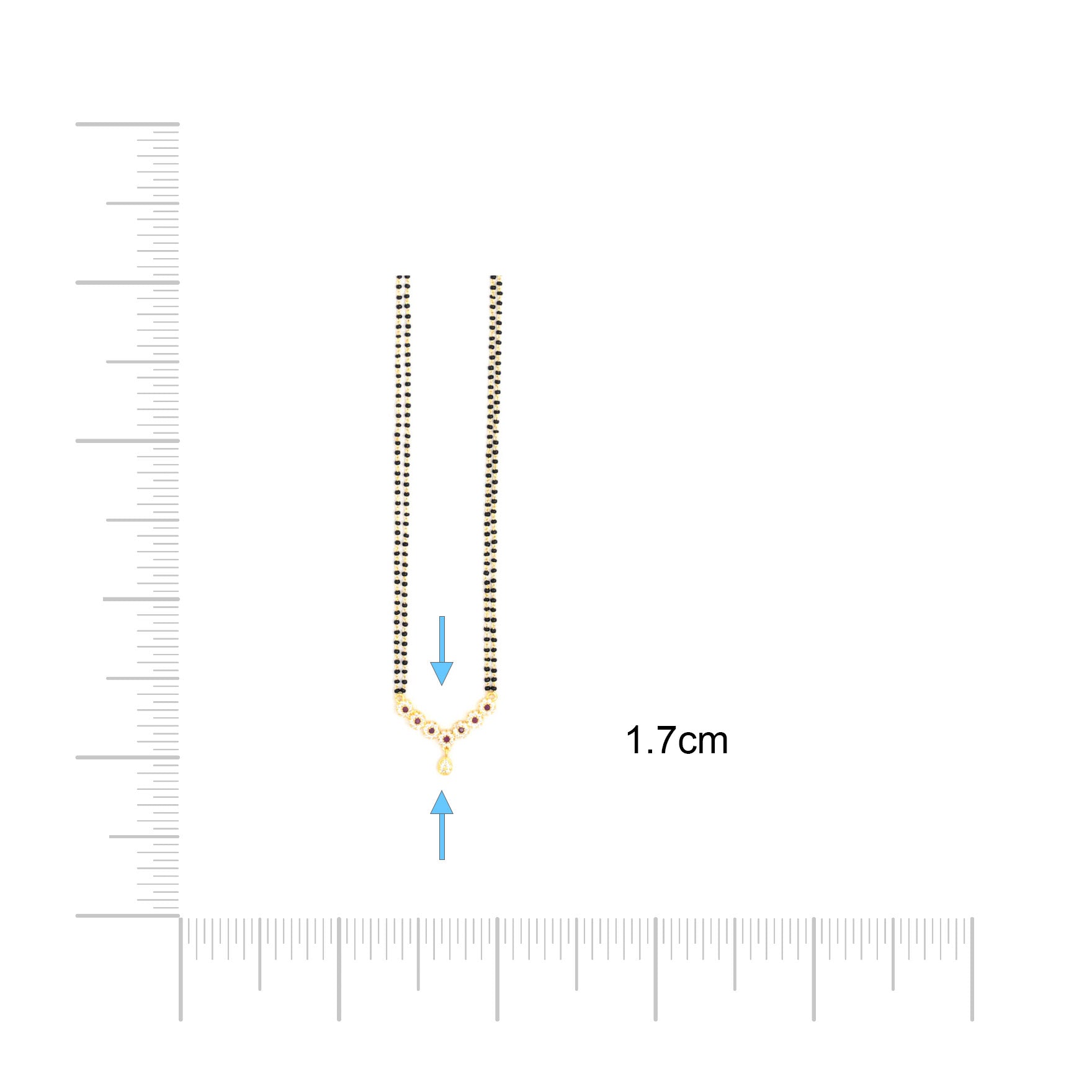 Karimani (Mangalsutra) Stone Necklace PLKM48-6-034