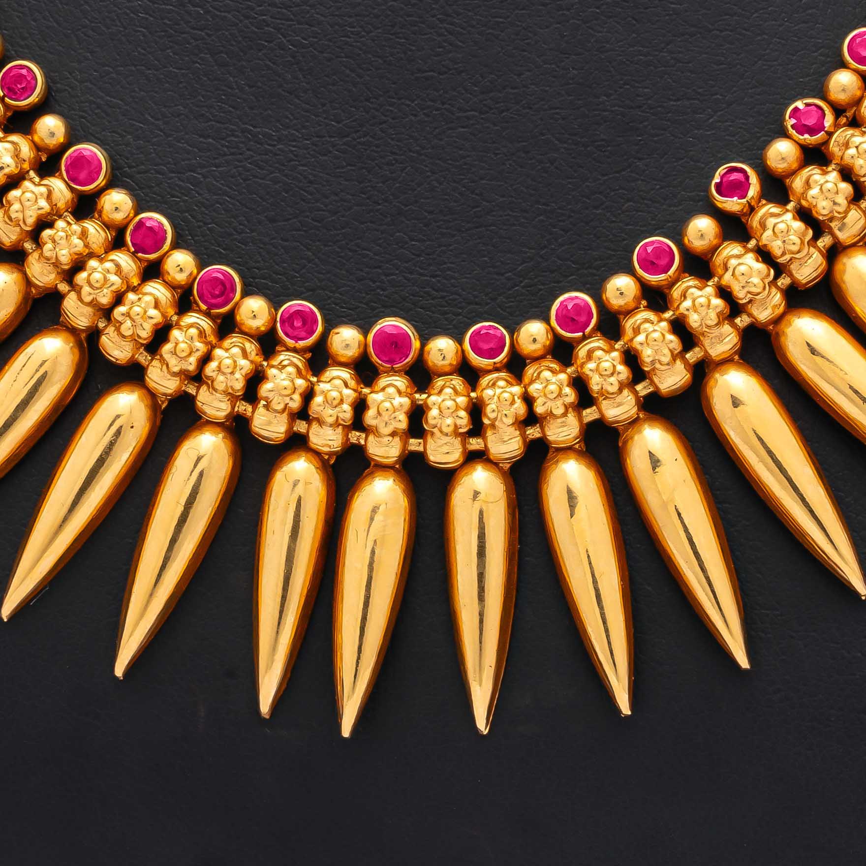 PKT STONE GHERU NECKLACE PSGRNSSRBR-086