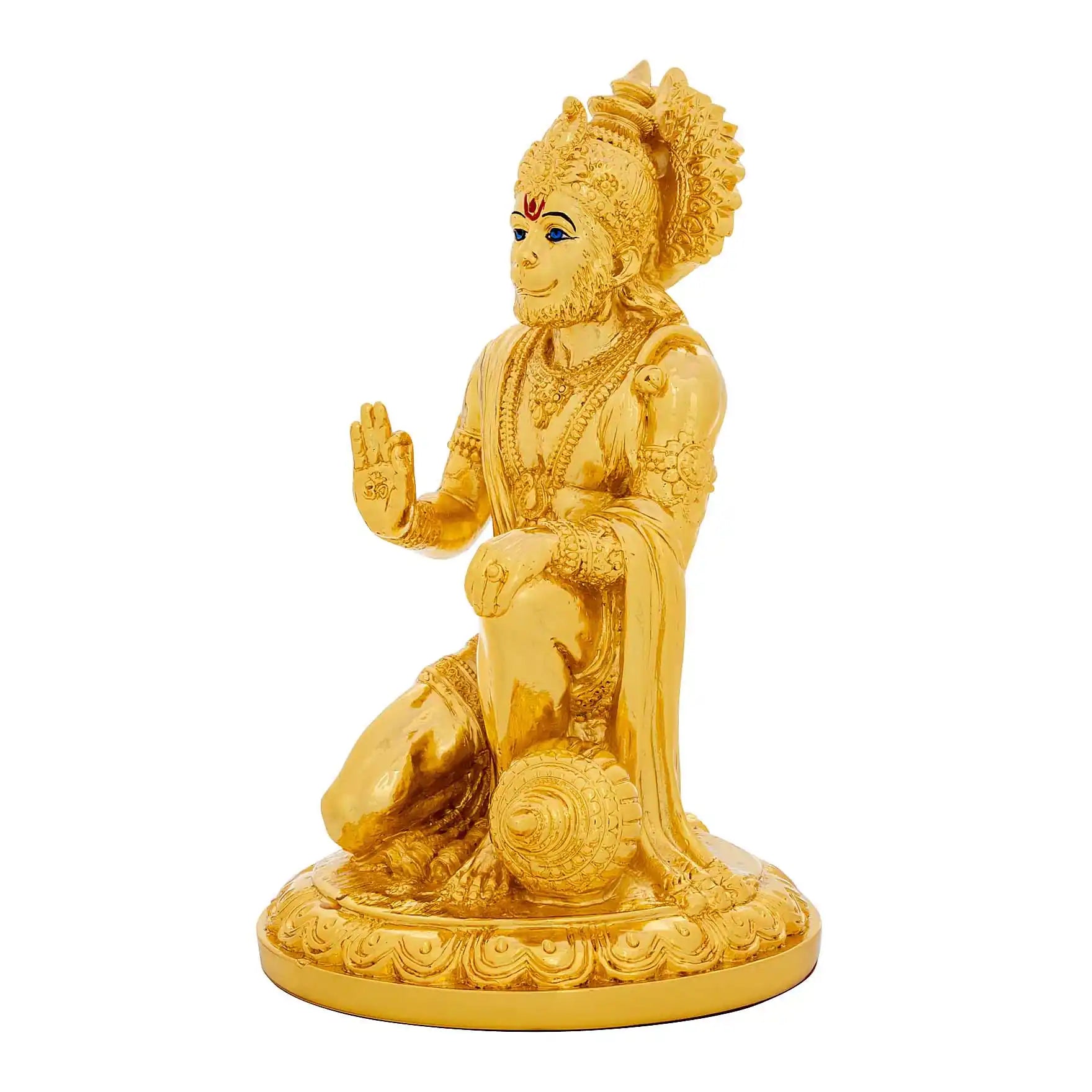Lord Hanuman Idol – Traditional Hindu Deity Sculpture – Hanuman Murti/Statue with Gada – Home Temple & Puja Gift | PIDRGH7-0001