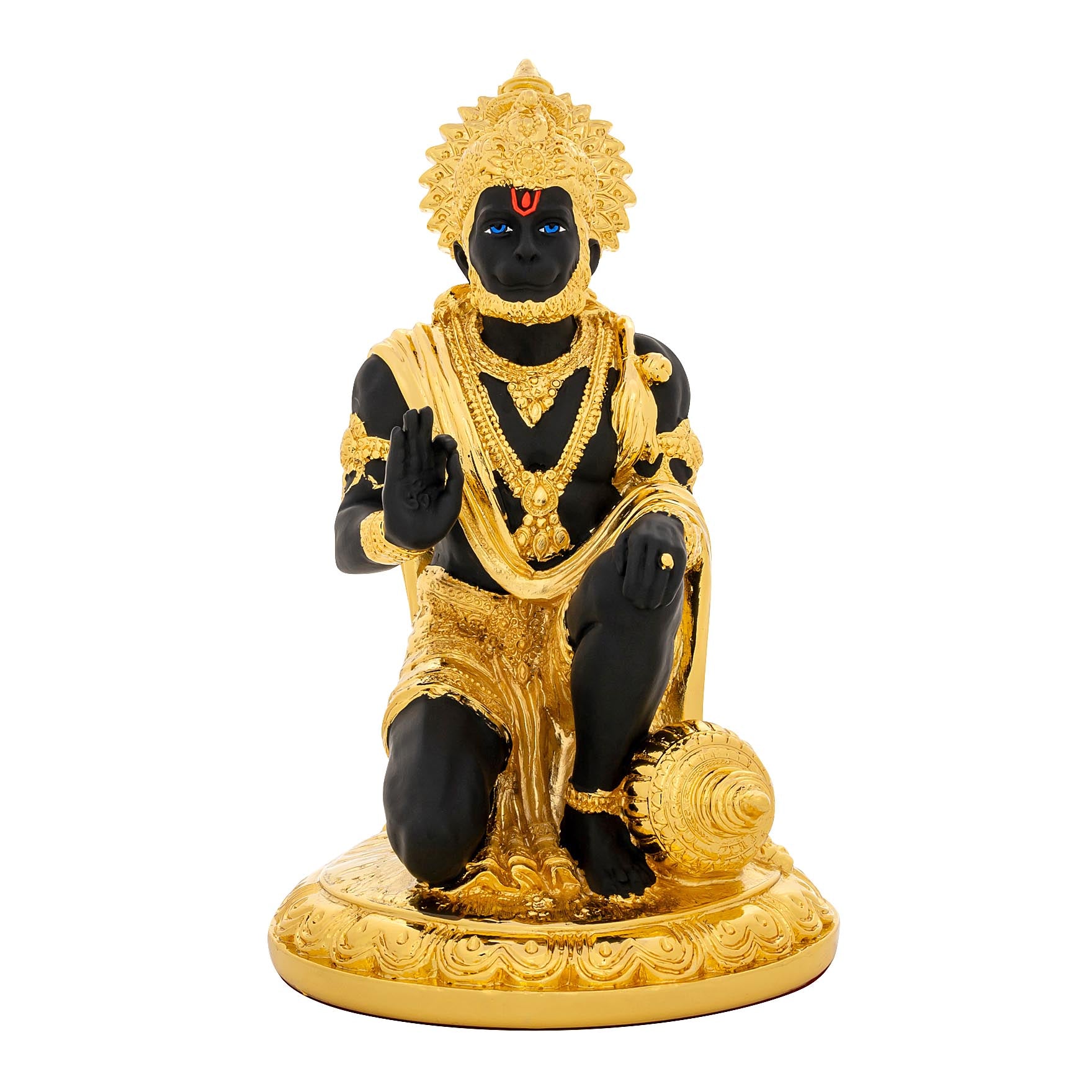 Lord Hanuman Idol – Traditional Hindu Deity Sculpture – Hanuman Murti/Statue with Gada – Home Temple & Puja Gift | PIDRBH8-0001