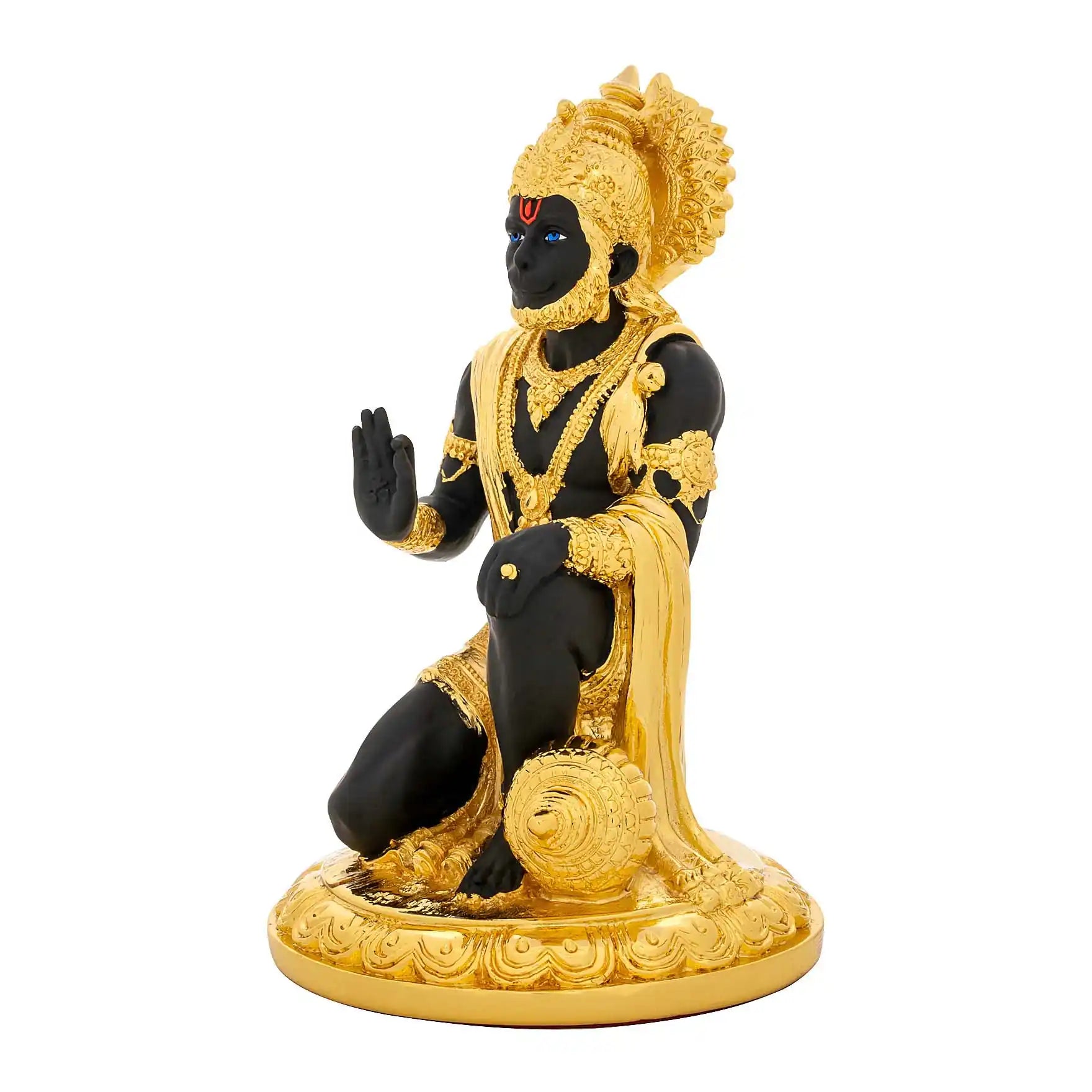Lord Hanuman Idol – Traditional Hindu Deity Sculpture – Hanuman Murti/Statue with Gada – Home Temple & Puja Gift | PIDRBH8-0001