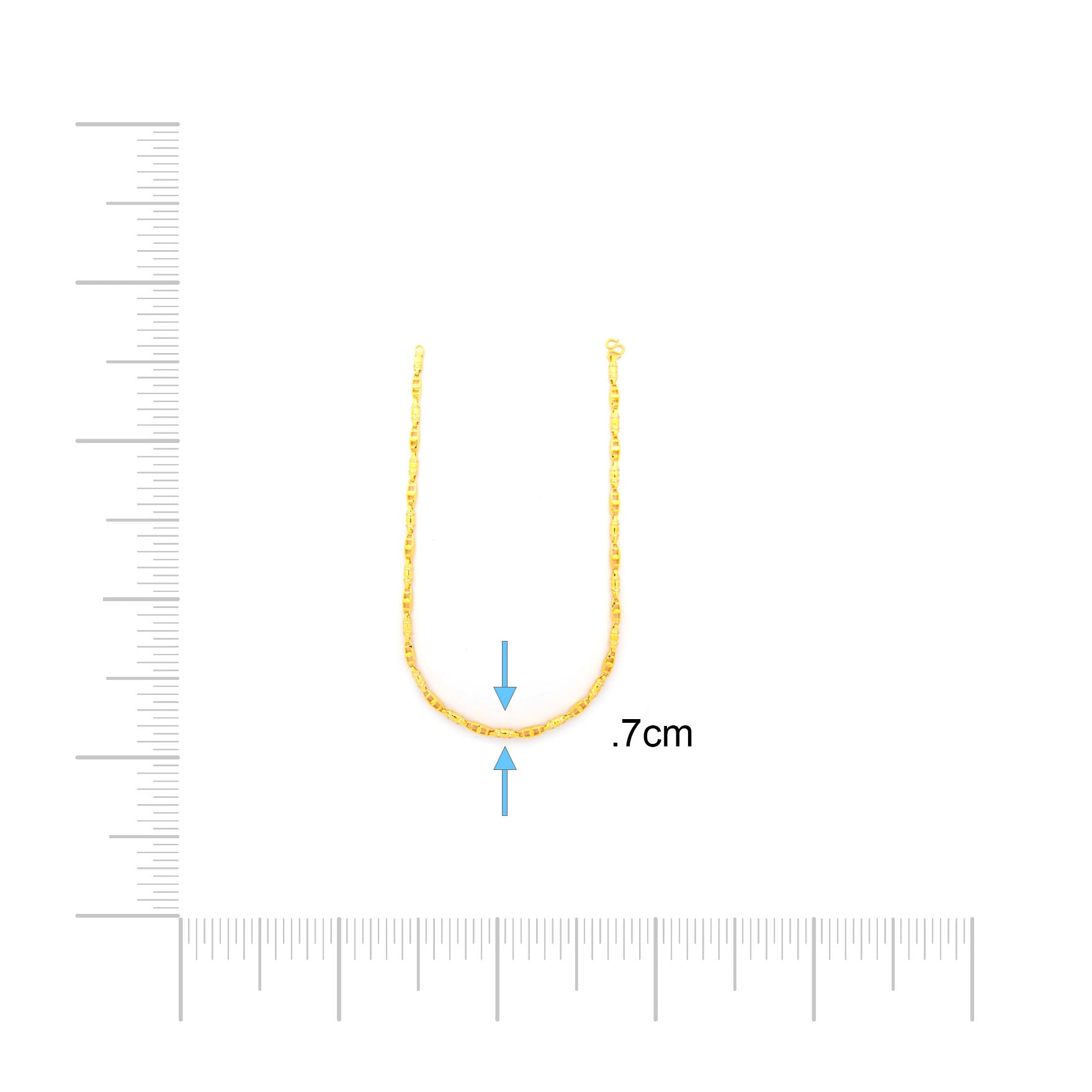 GENTS FRILL STONE CHAIN PSGCX4W-0031