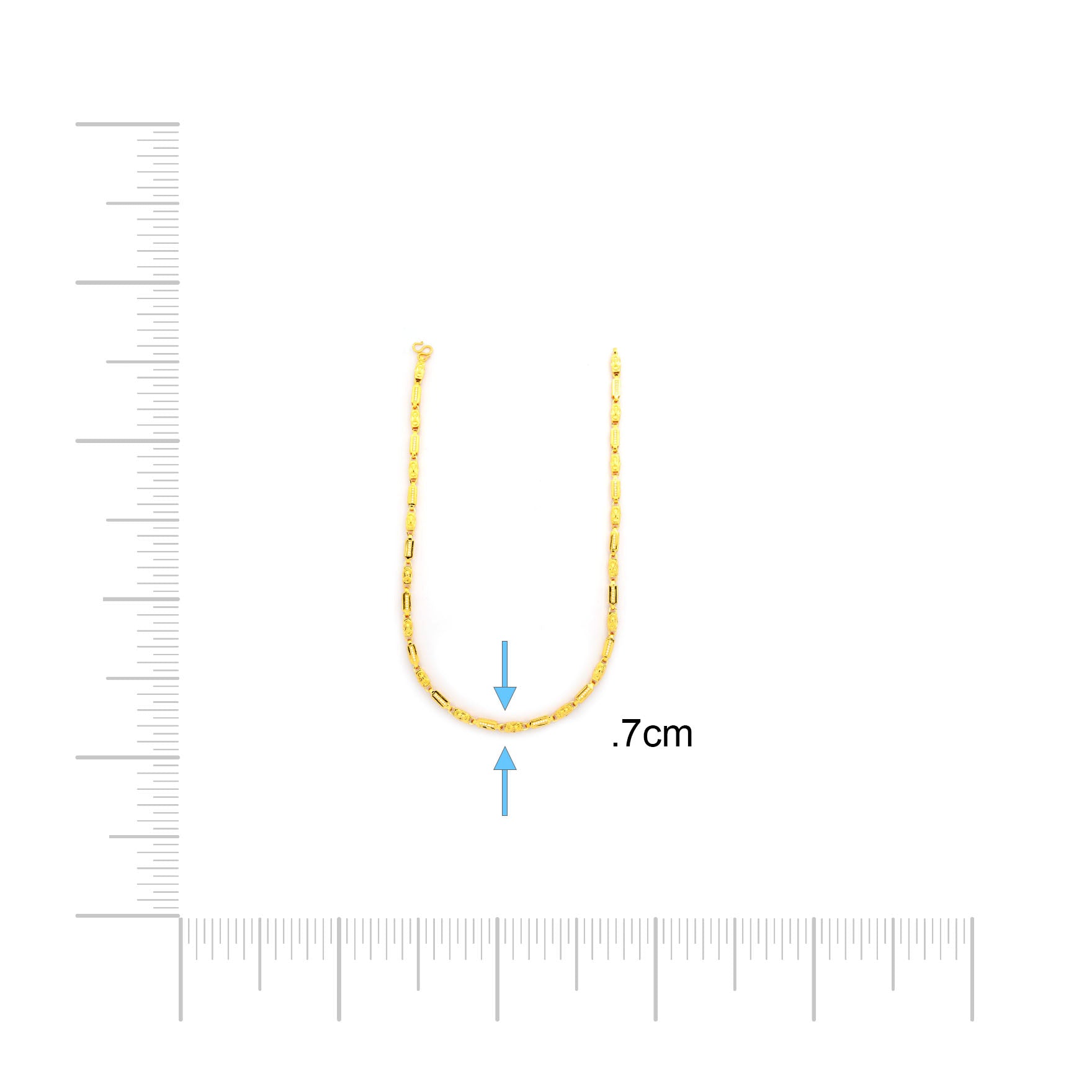 GENTS FRILL STONE CHAIN PSGCX3W-0031
