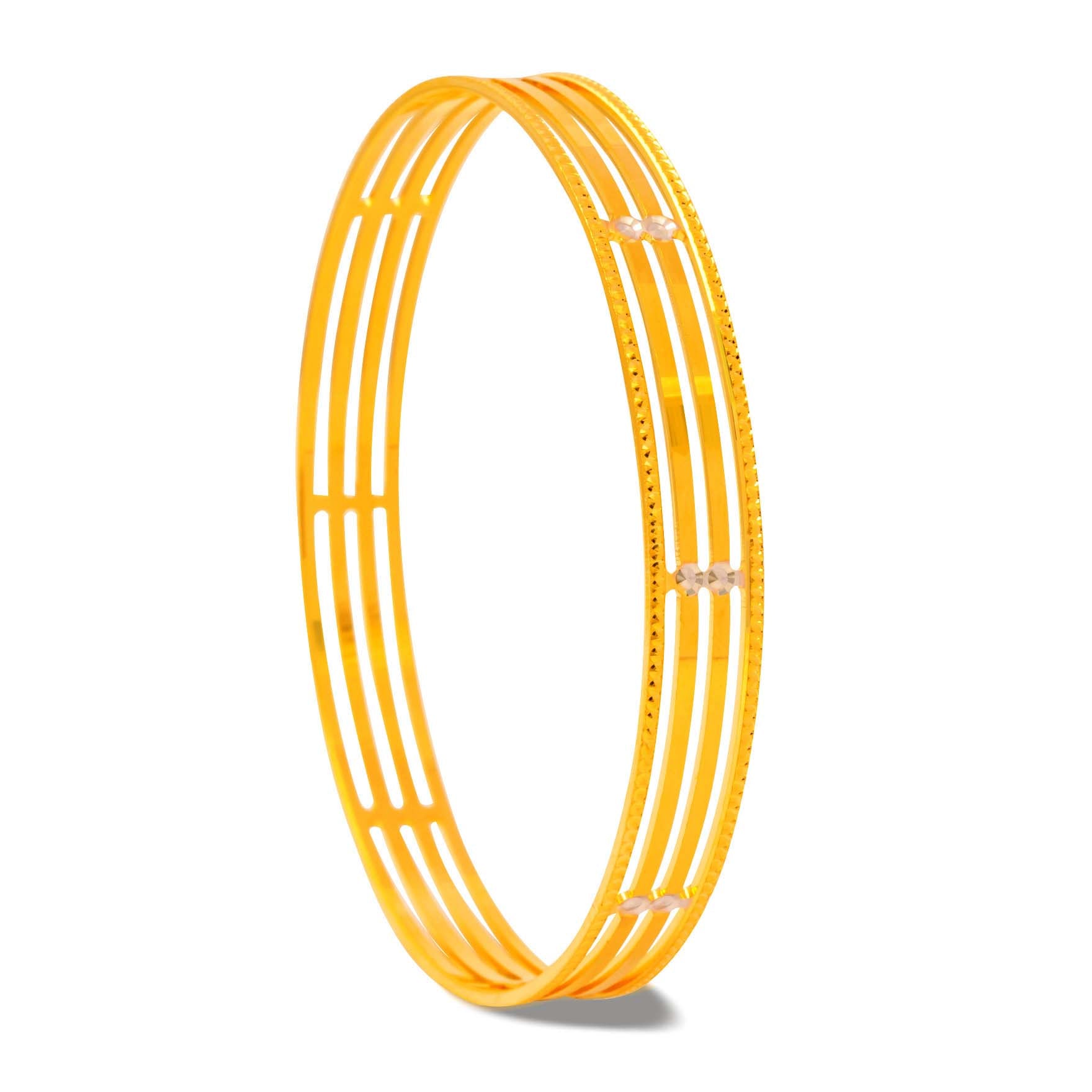 RHODIUM GOLDEN BANGLE PRGB139-091