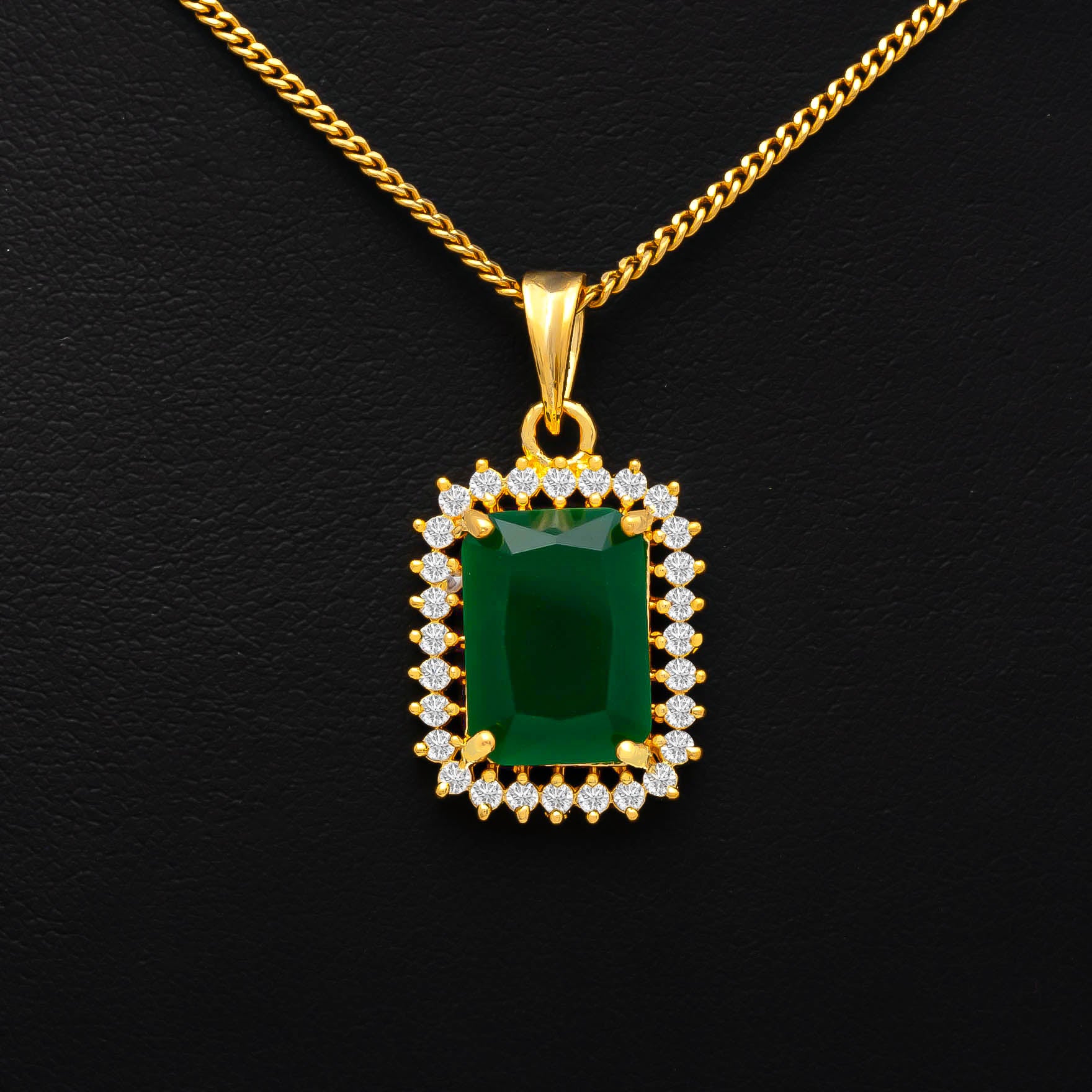 Green stone pendant