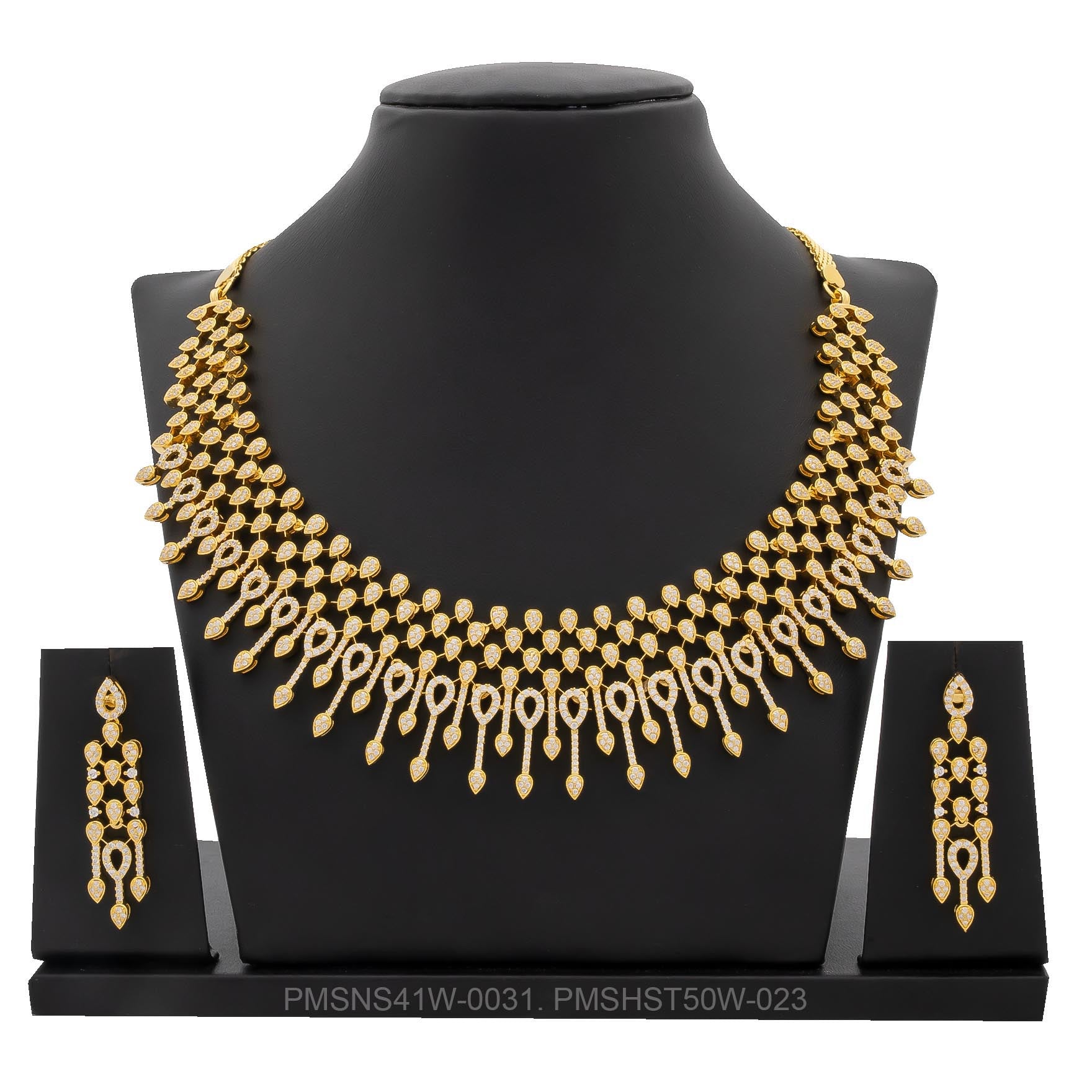 Premium Stone Necklace with Stud PMSNS41W-0031. PMSHST50W-023