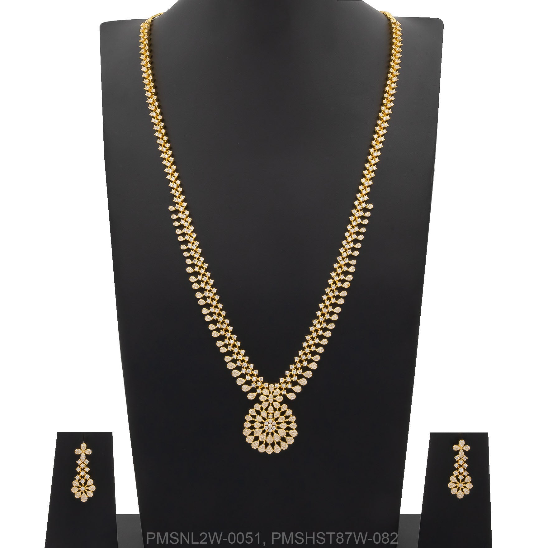 Premium Stone Necklace with Stud PMSNL2W-0051, PMSHST87W-082