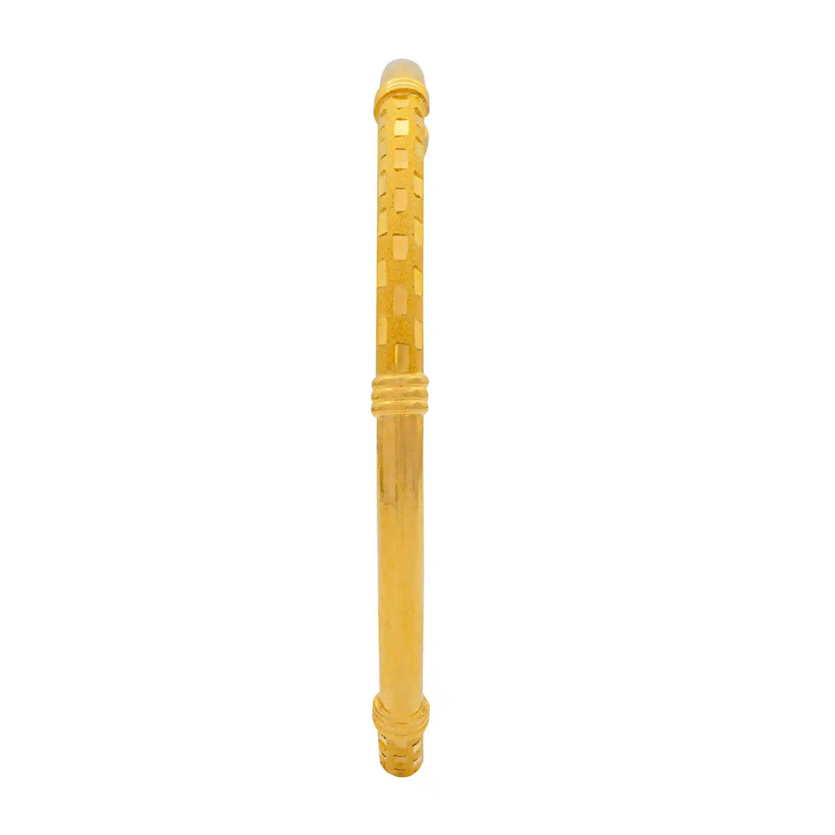 Cap End Slim Bangle Gold Layered