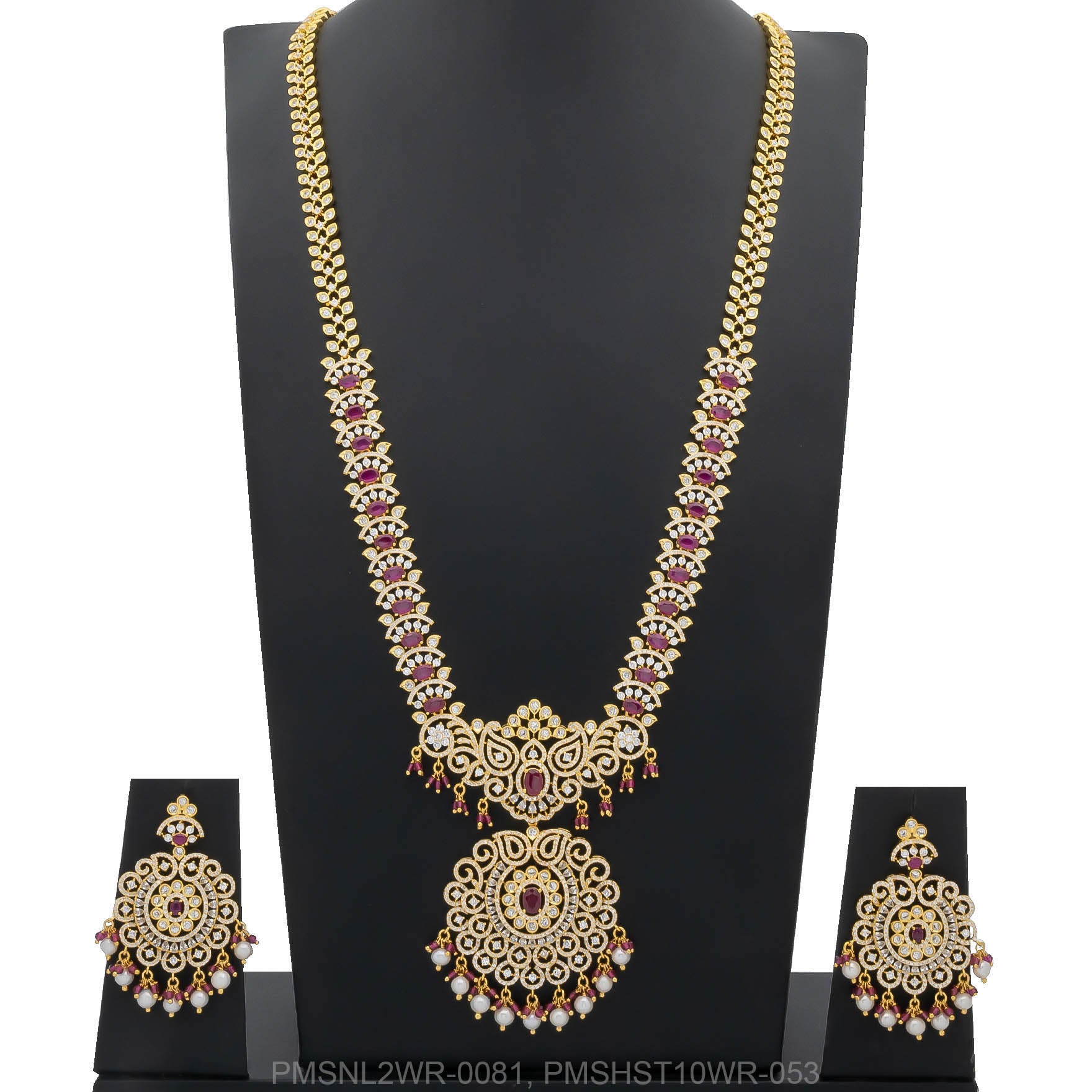 Premium Stone Necklace with Stud PMSNL2WR-0081, PMSHST10WR-053