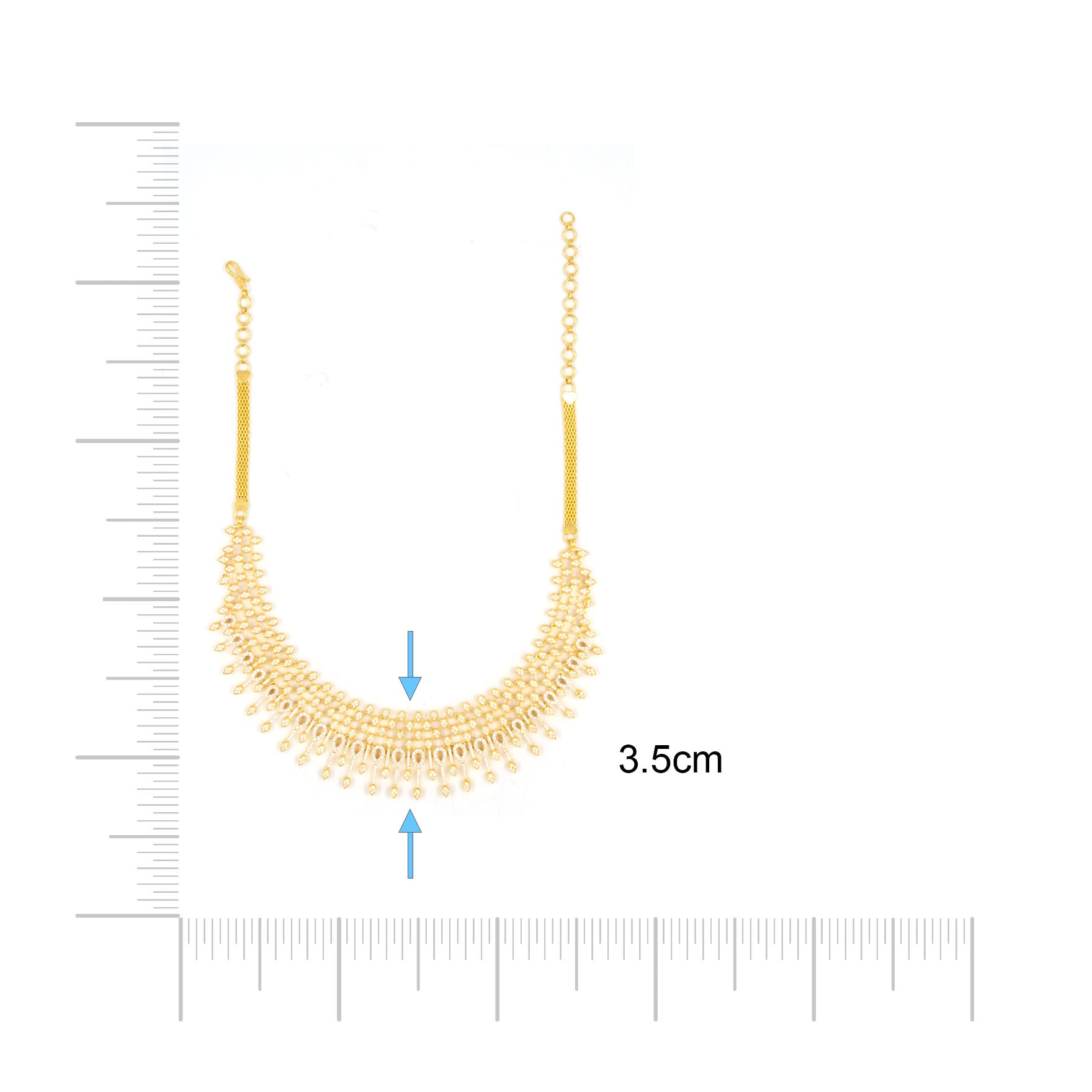 Premium Stone Necklace with Stud PMSNS41W-0031. PMSHST50W-023