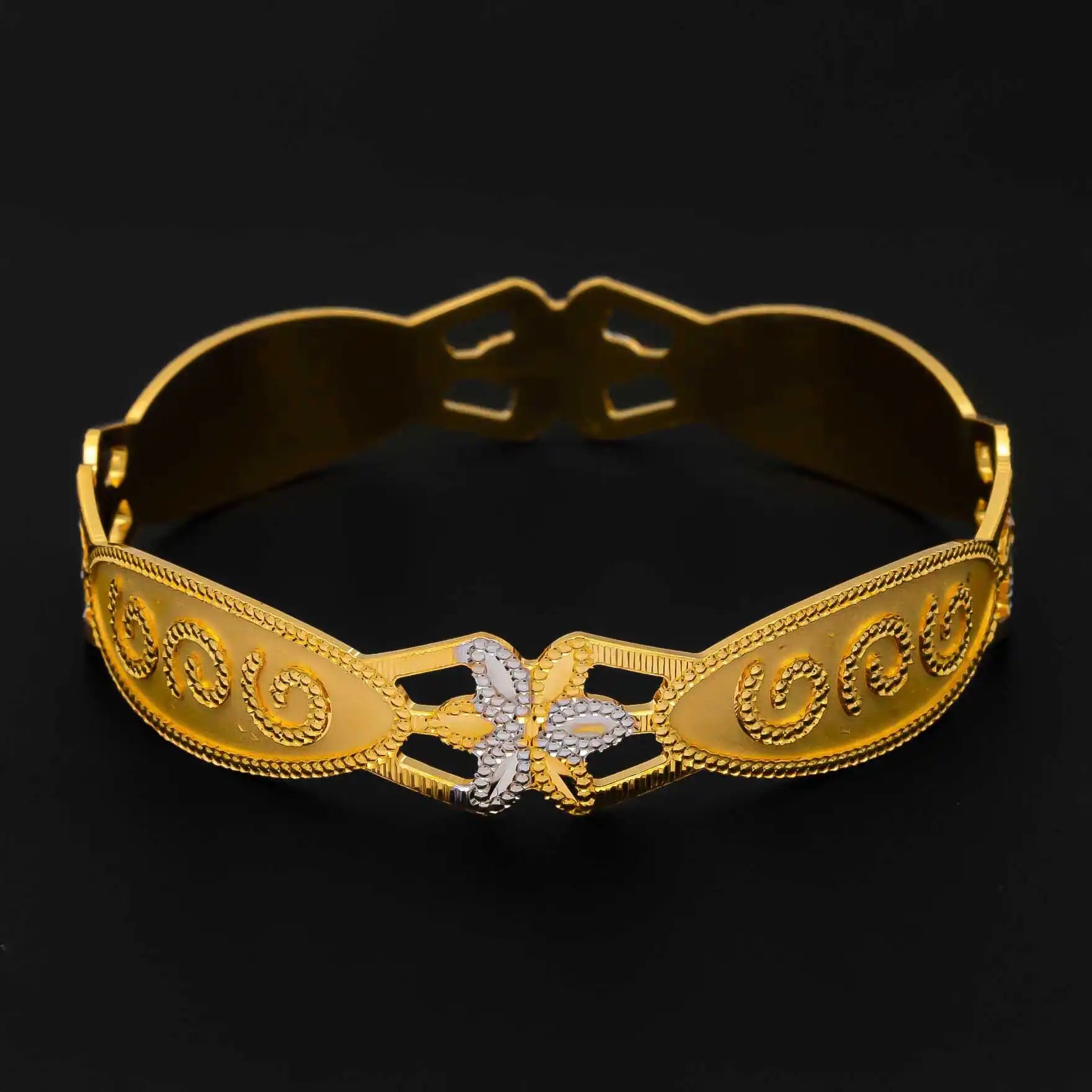 Rhodium Bangle PRGB90-062