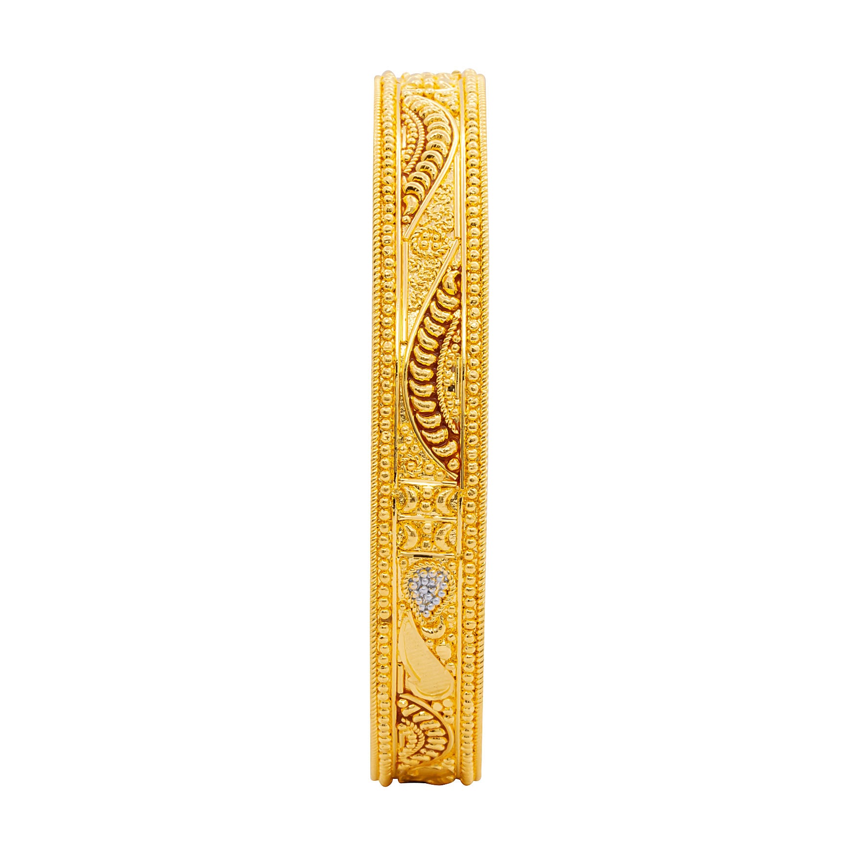 ENAMEL BANGLE(Golden&stone in 3 tone) PEGB102-062