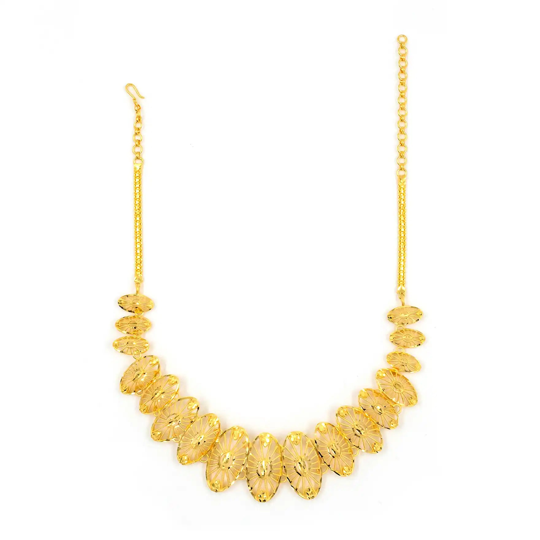 GOLDEN NECKLACE SHORT WITH GOLDEN STUD PGNS14-086, PGST12-001
