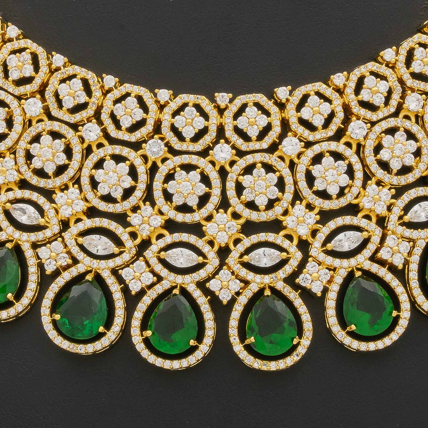 Premiun Stone Necklace with Stud PMSNS3WG-0061, PMSHST3WG-023