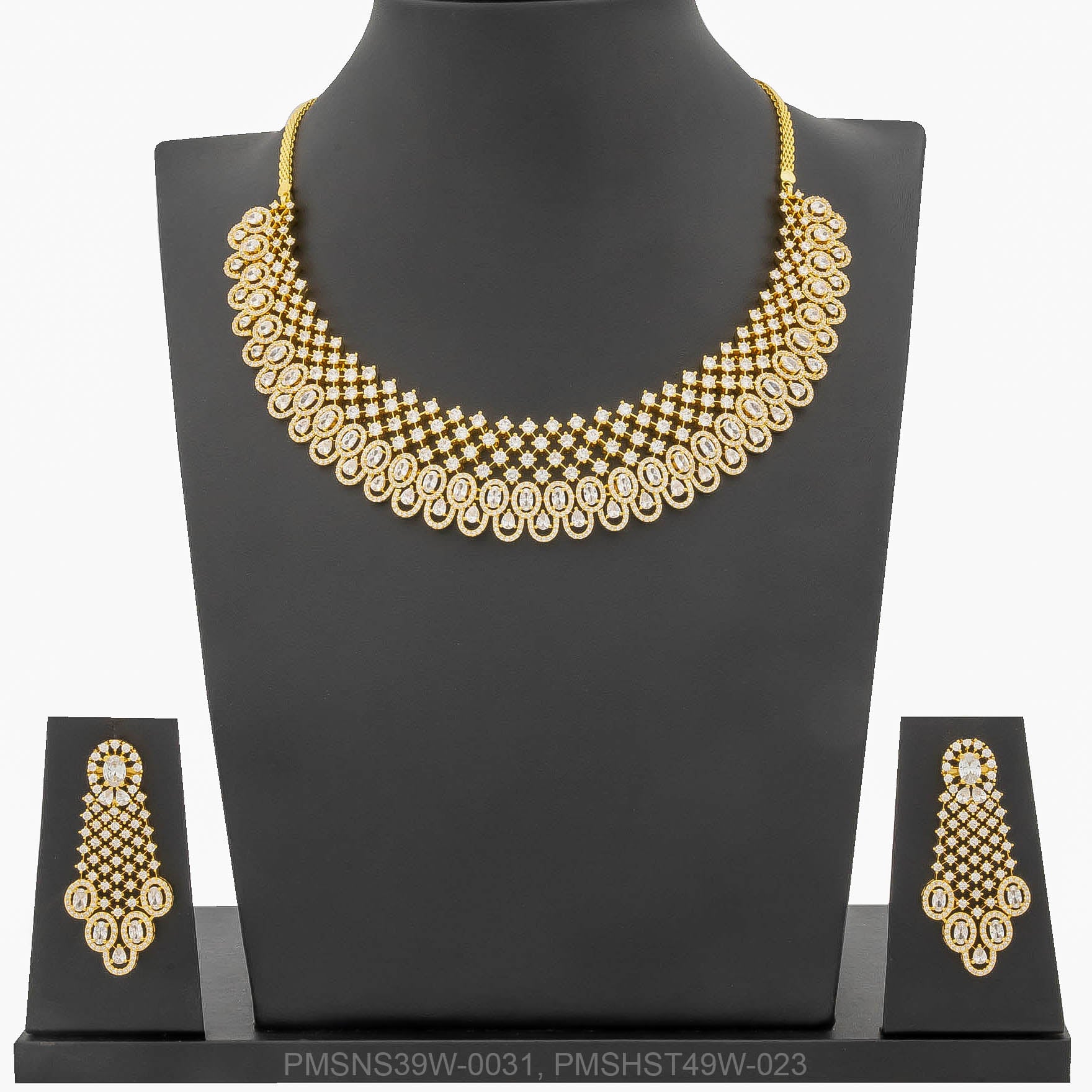 Premiun Stone Necklace with Stud PMSNS39W-0031, PMSHST49W-023