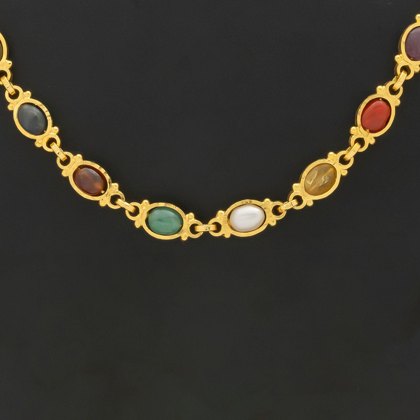 Premium Navaratna Stone Chain PMRNNSC4-0071