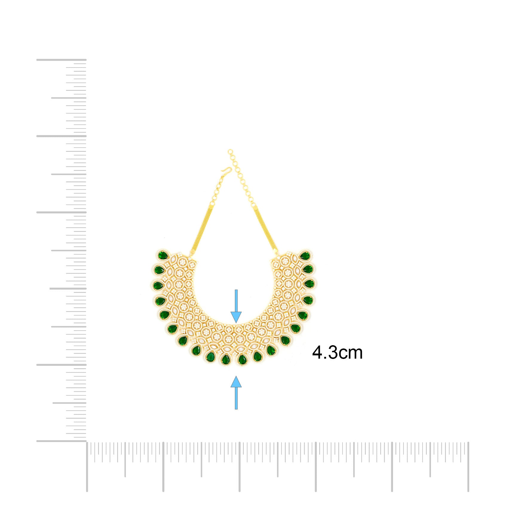 Premiun Stone Necklace with Stud PMSNS3WG-0061, PMSHST3WG-023