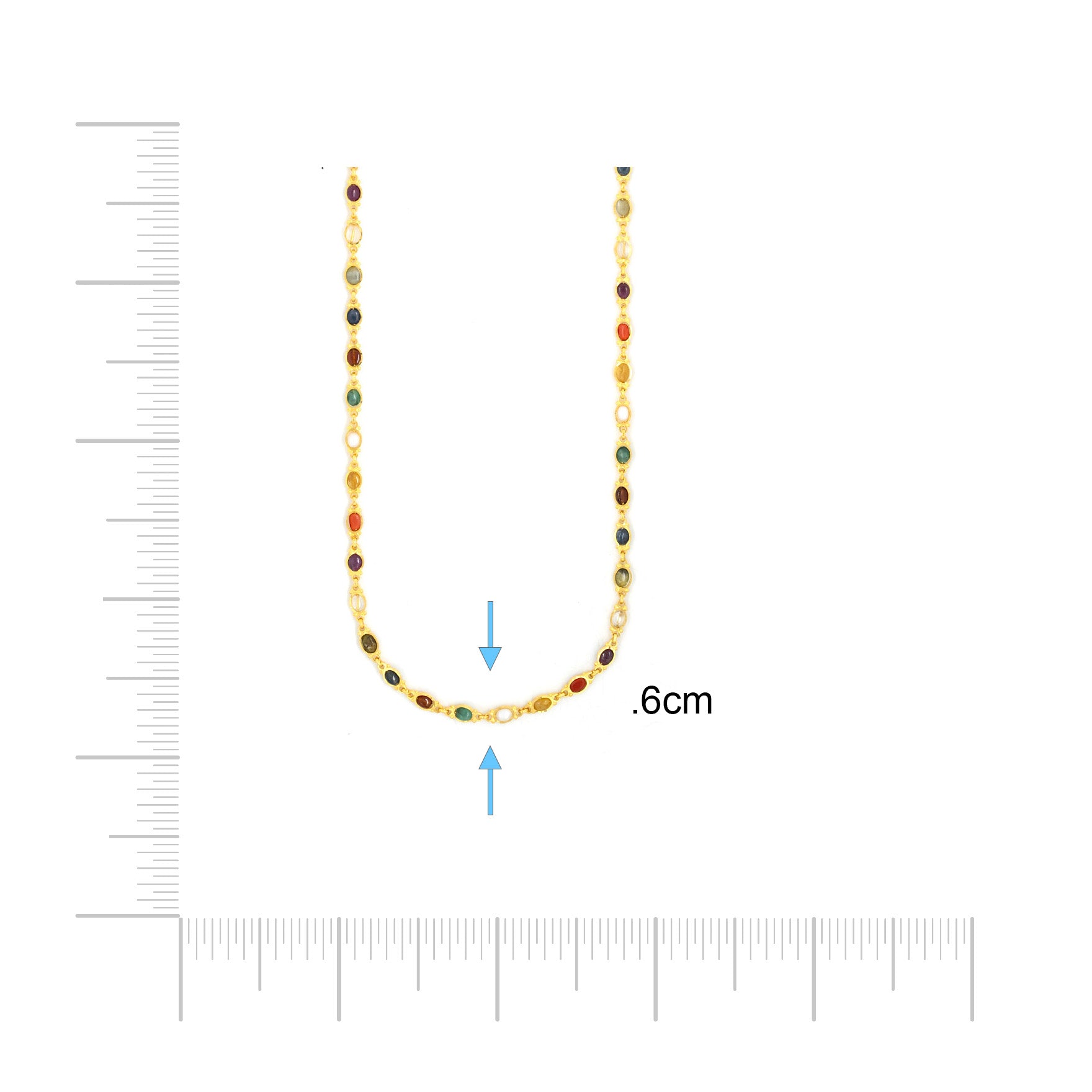 Premium Navaratna Stone Chain PMRNNSC4-0071