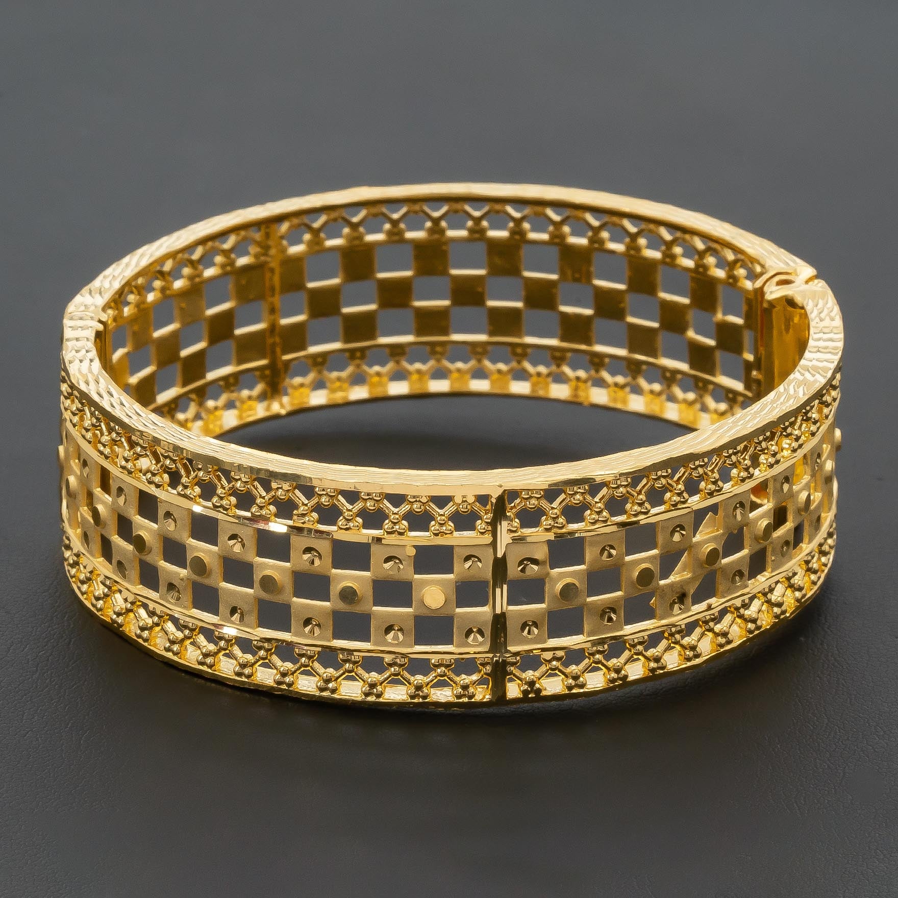 24CT HEAVY Gold Layered BOHO STYLE BANGLE PGB7-093