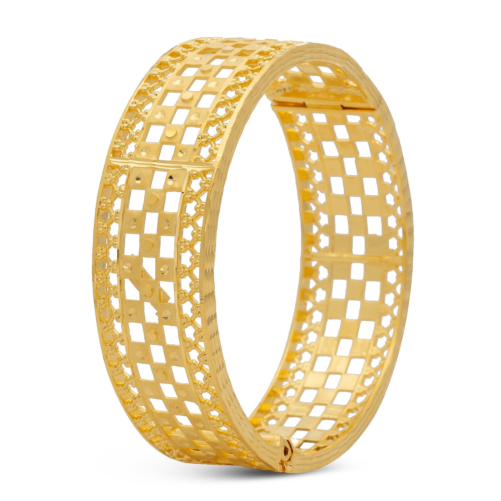 24CT HEAVY Gold Layered BOHO STYLE BANGLE PGB7-093