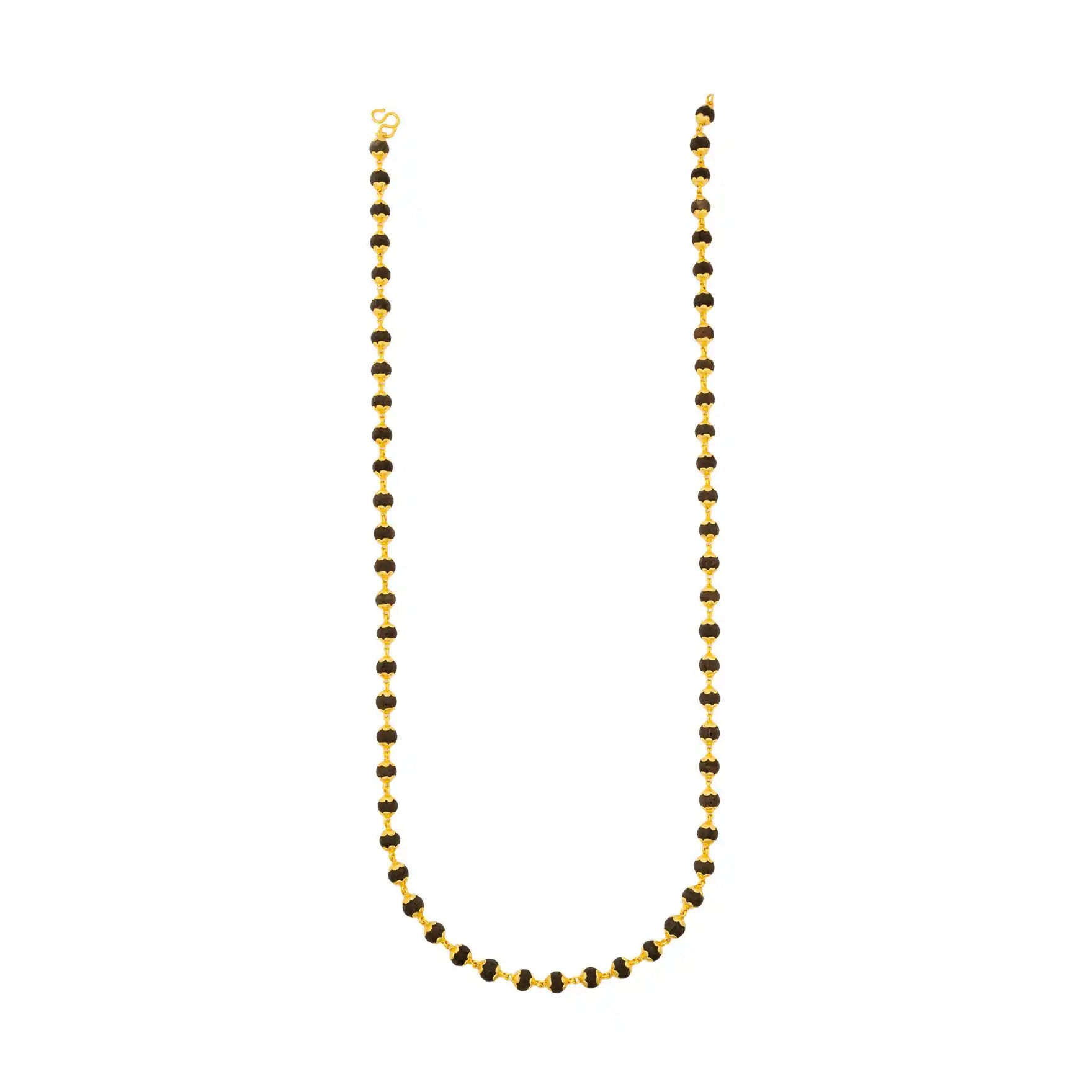 Golden Karungali Spiritual Healing Stone Chain PKKC3-057