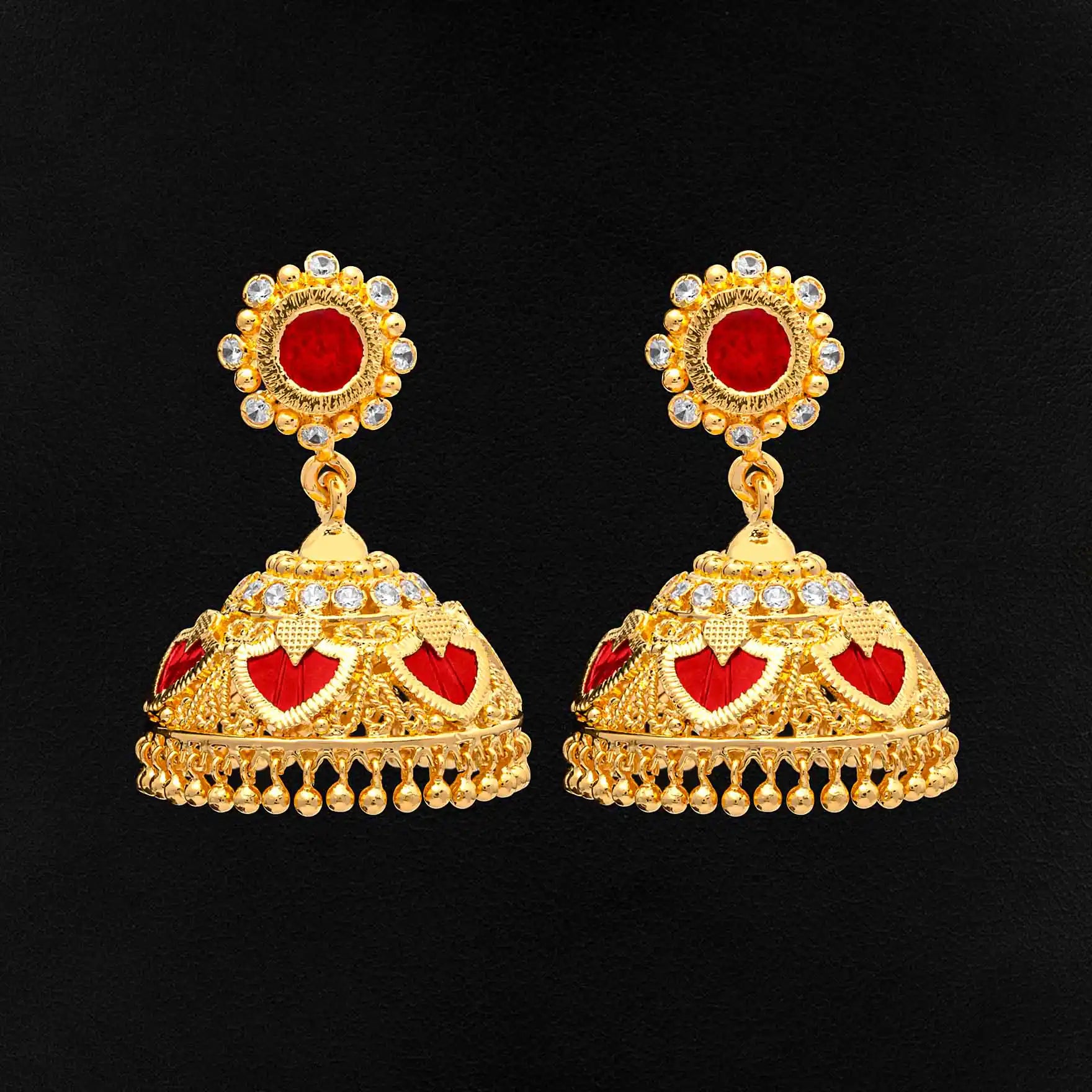 Best Gold Plated Jimika Earrings Online | Parakkat Jewels