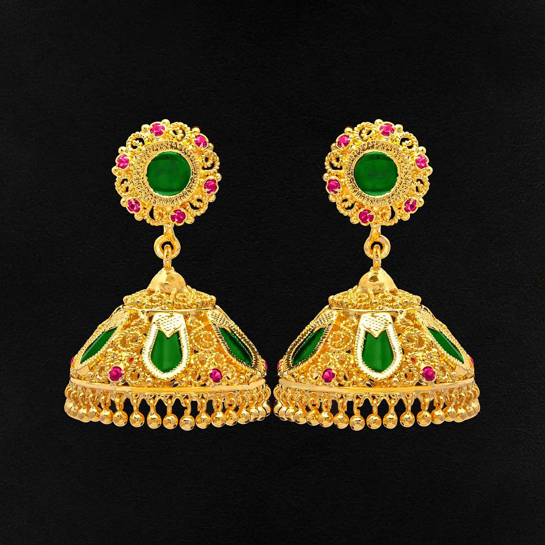 1gm Gold Plated Earrings for Women | Parakkat Jewels