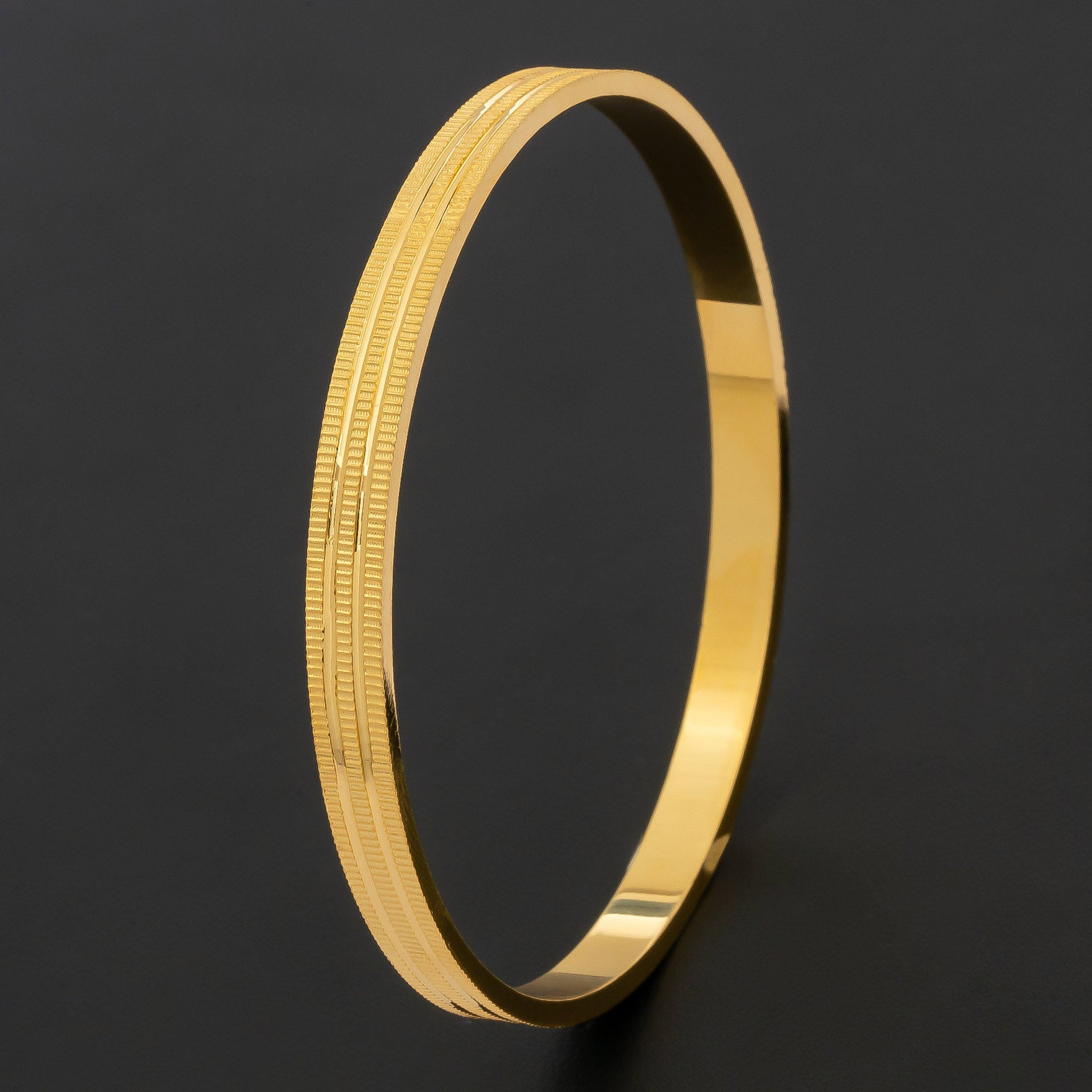 24CT HEAVY Gold Layered BOHO STYLE BANGLE PGB46-051