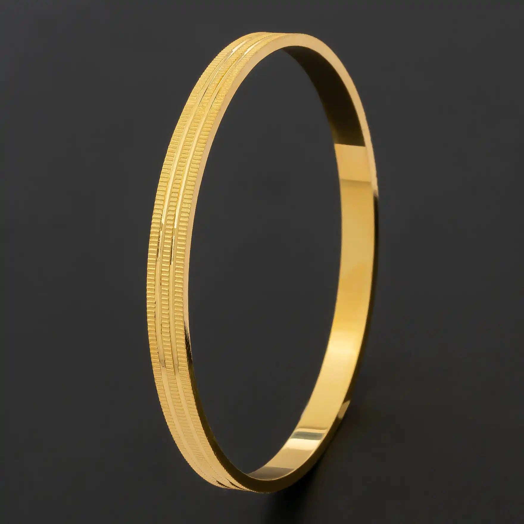 24CT HEAVY Gold Layered BOHO STYLE BANGLE PGB46-051