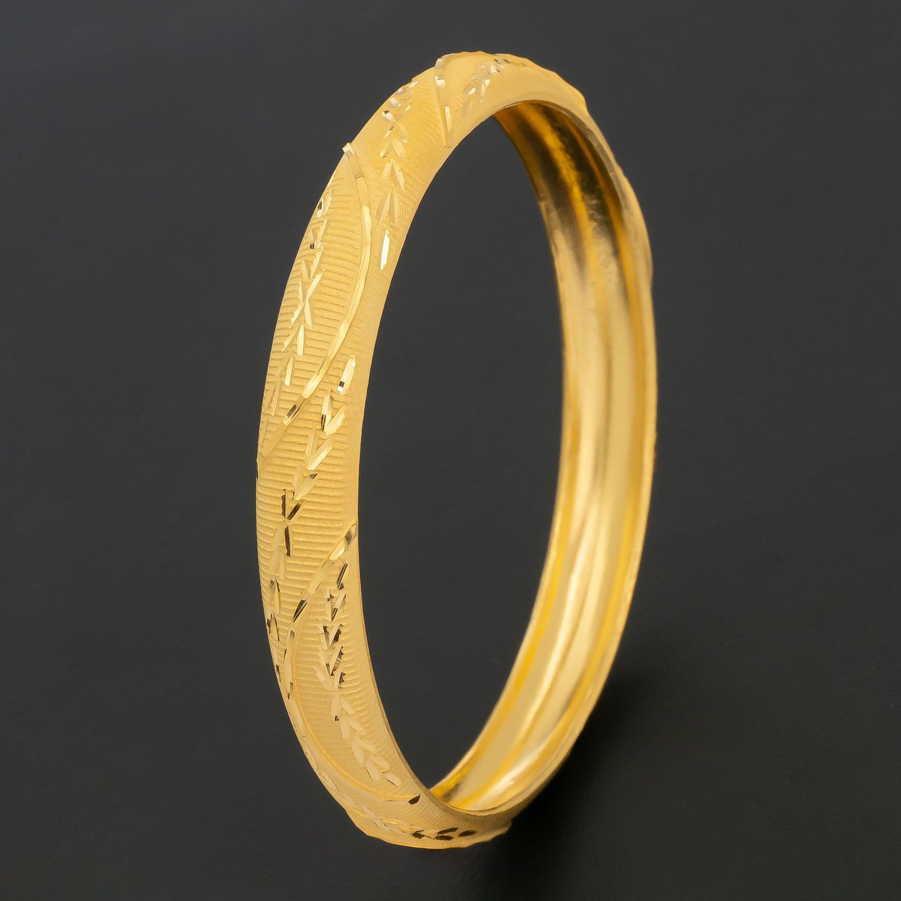 24CT HEAVY Gold Layered BOHO STYLE BANGLE PGB25-022