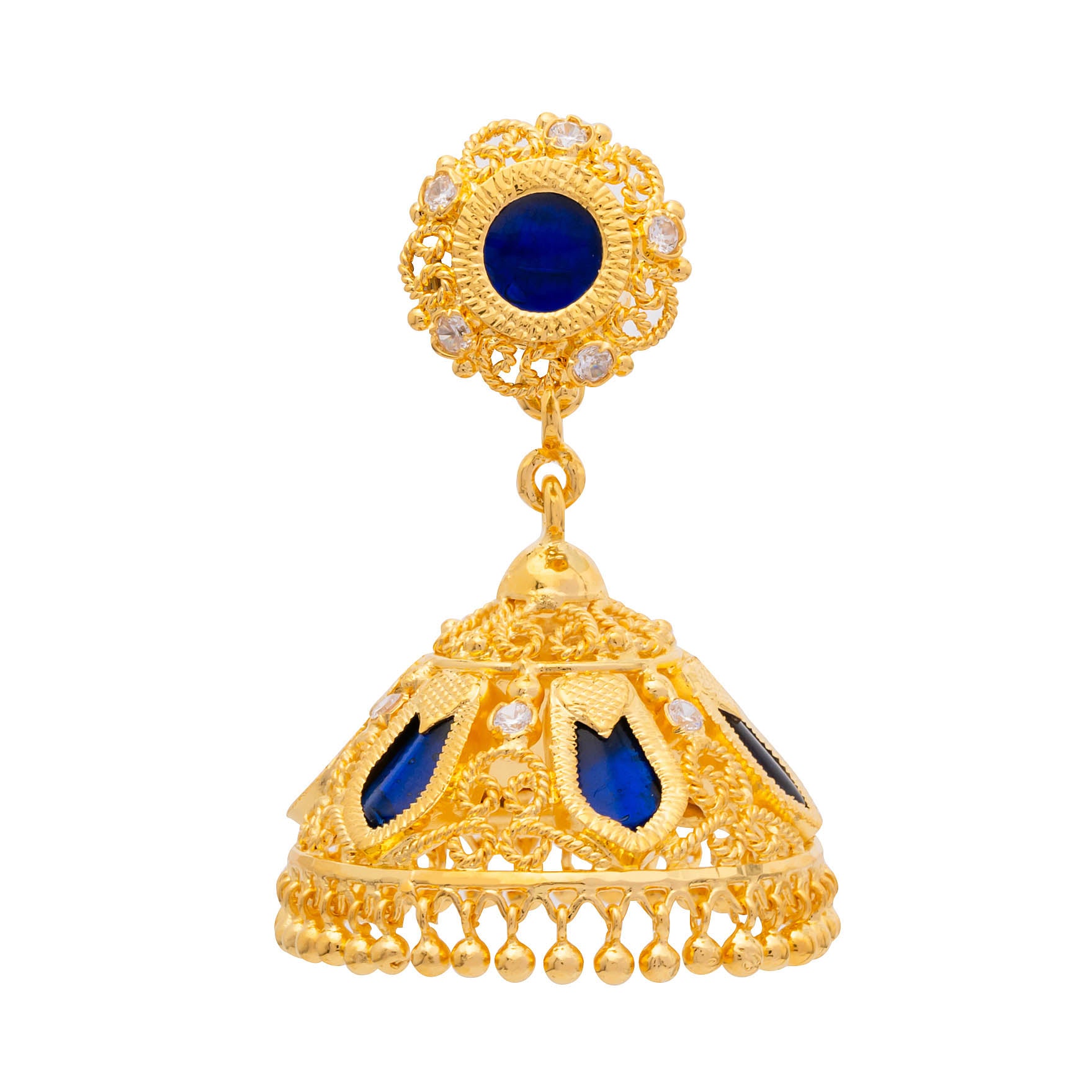 Latest Pure Gold Plated Jhimika Earrings Designs | Parakkat Jewels
