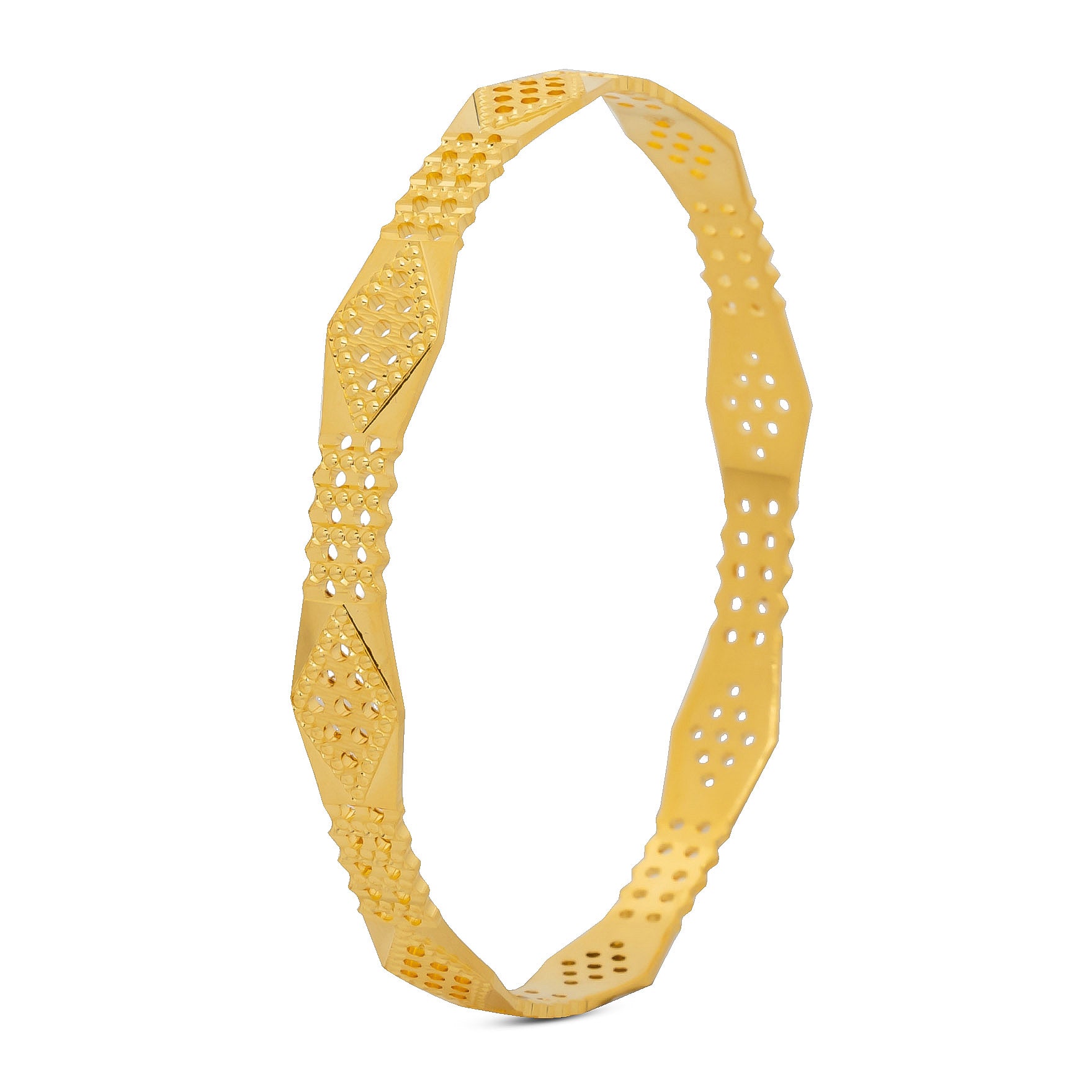 24CT HEAVY Gold Layered BOHO STYLE BANGLE PGB124-571