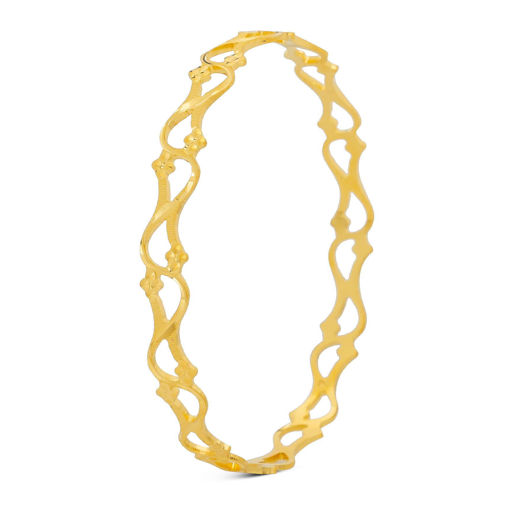 24CT HEAVY Gold Layered BOHO STYLE BANGLE PGB258-571