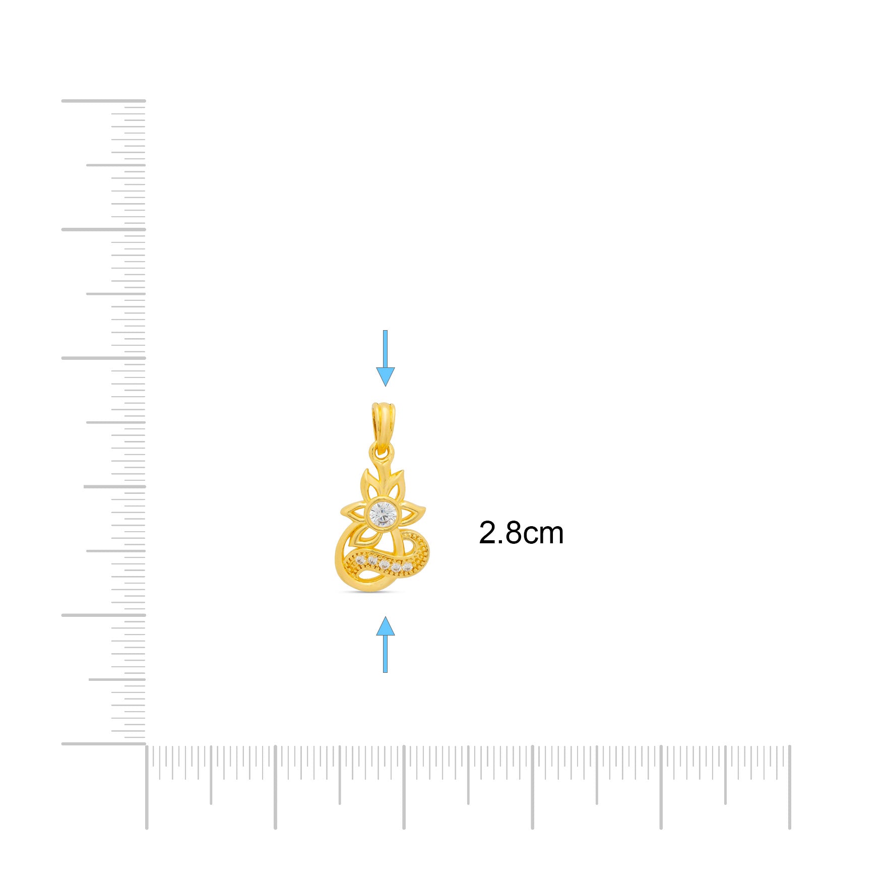 Gold Pendant PSLT162W-09
